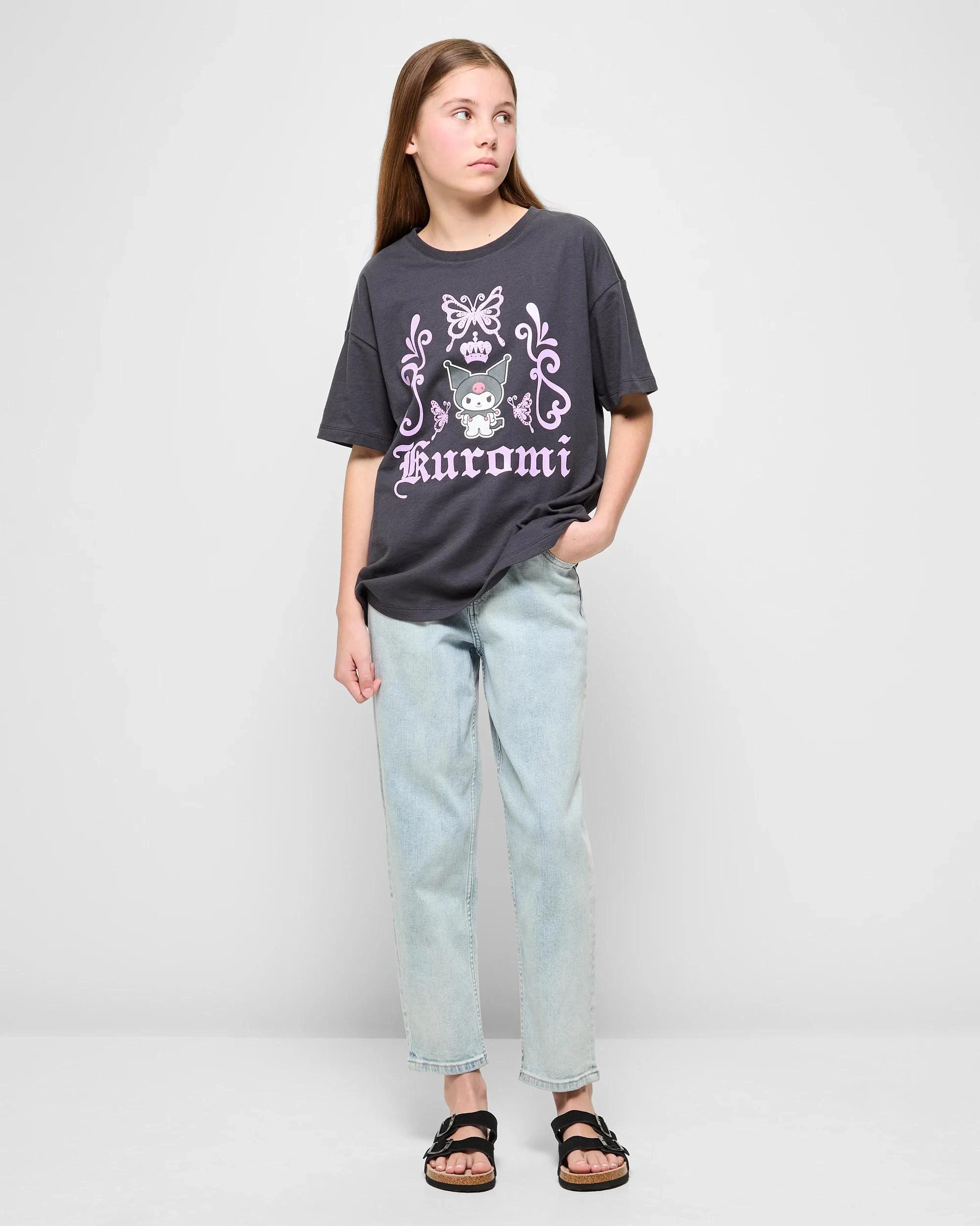 2 Hello Kitty Kuromi Diamonte T-shirt CHARCOAL, 2 of 5