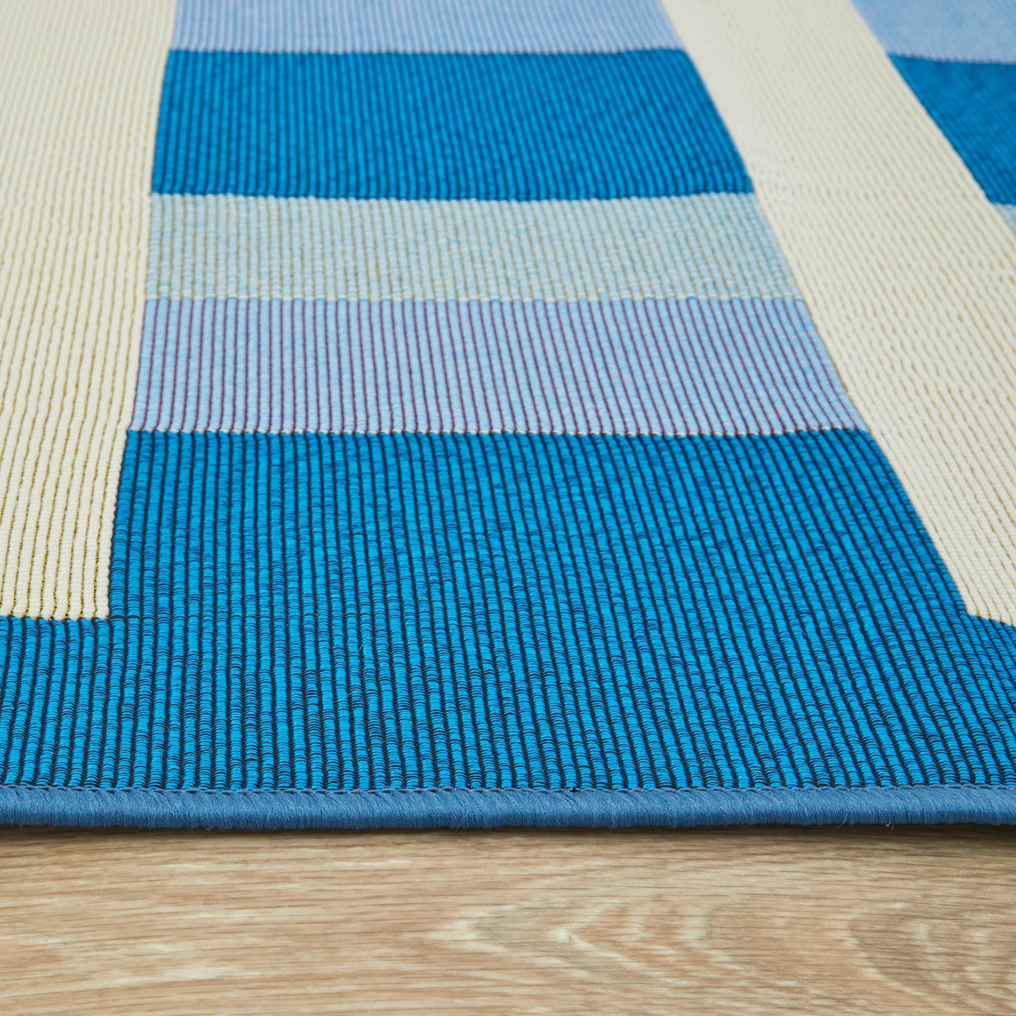 4 Common Ground Rugs Horizon Lattice 285x200cm - Large Pet Friendly Outdoor Floor Rug - Blue, 4 of 9