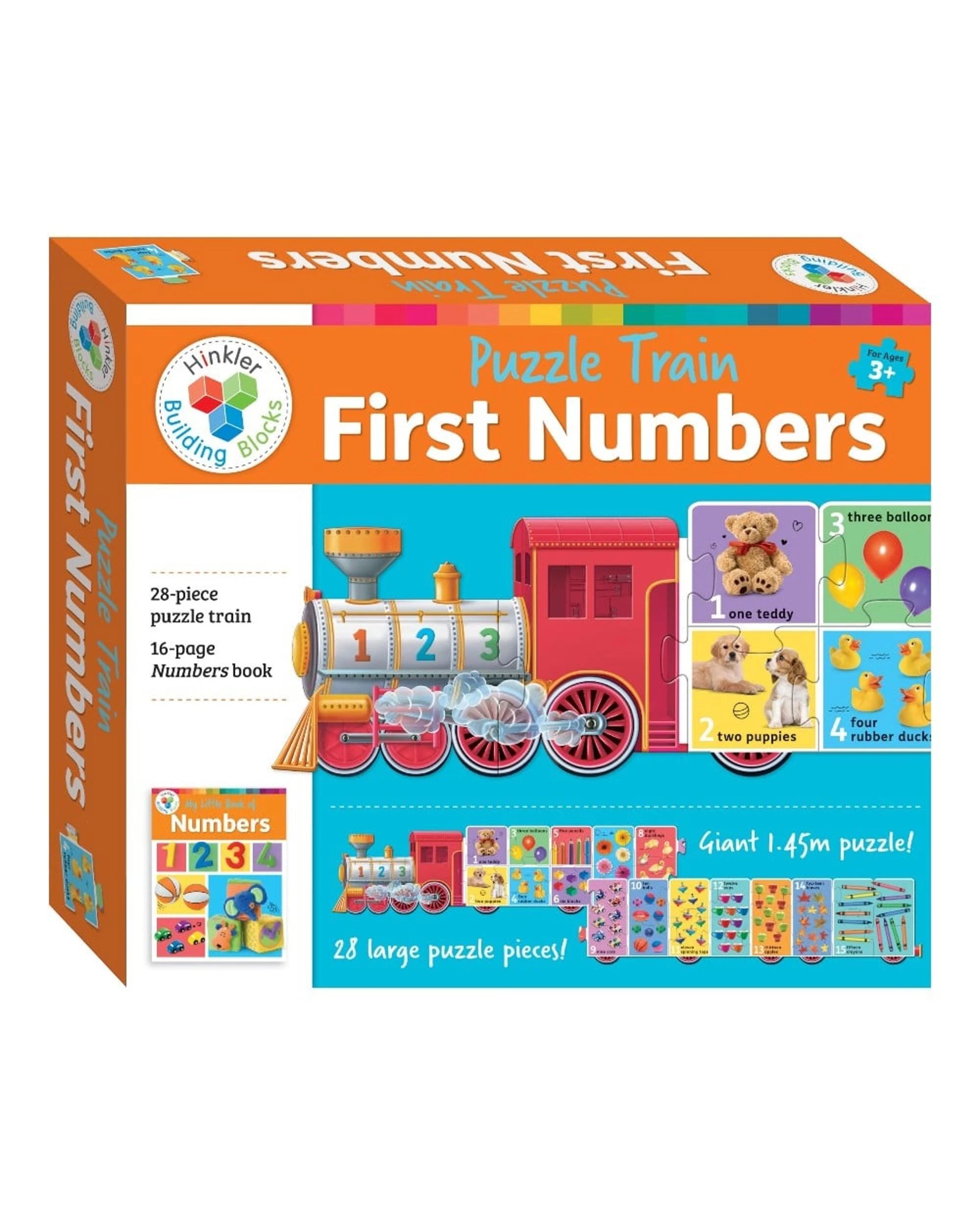 1 Hinkler Train First Numbers 28 Piece Jigsaw Puzzle with Book, 1 of 1
