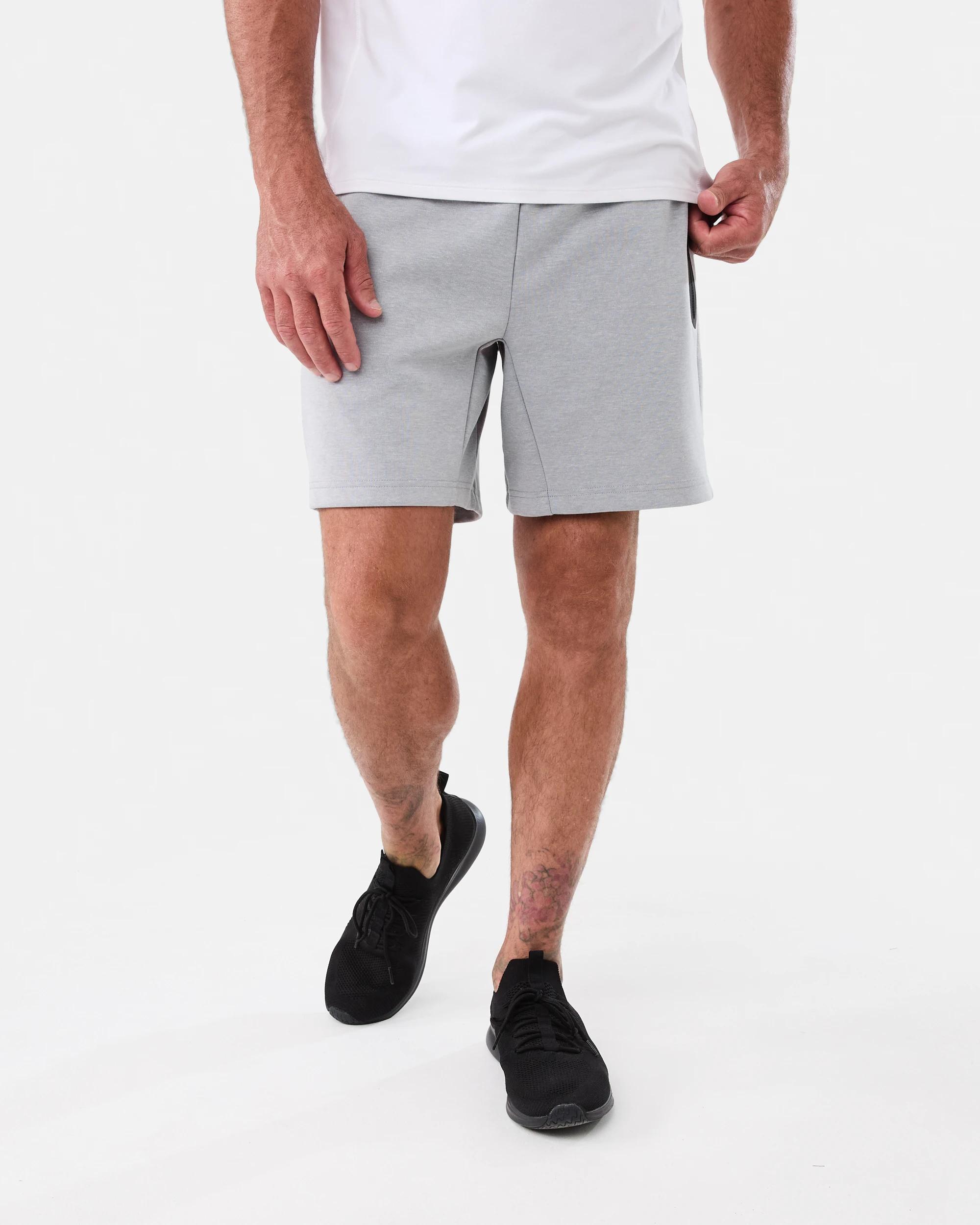 7 Active Mens Sports Shorts GREY MARLE CORE, 7 of 7