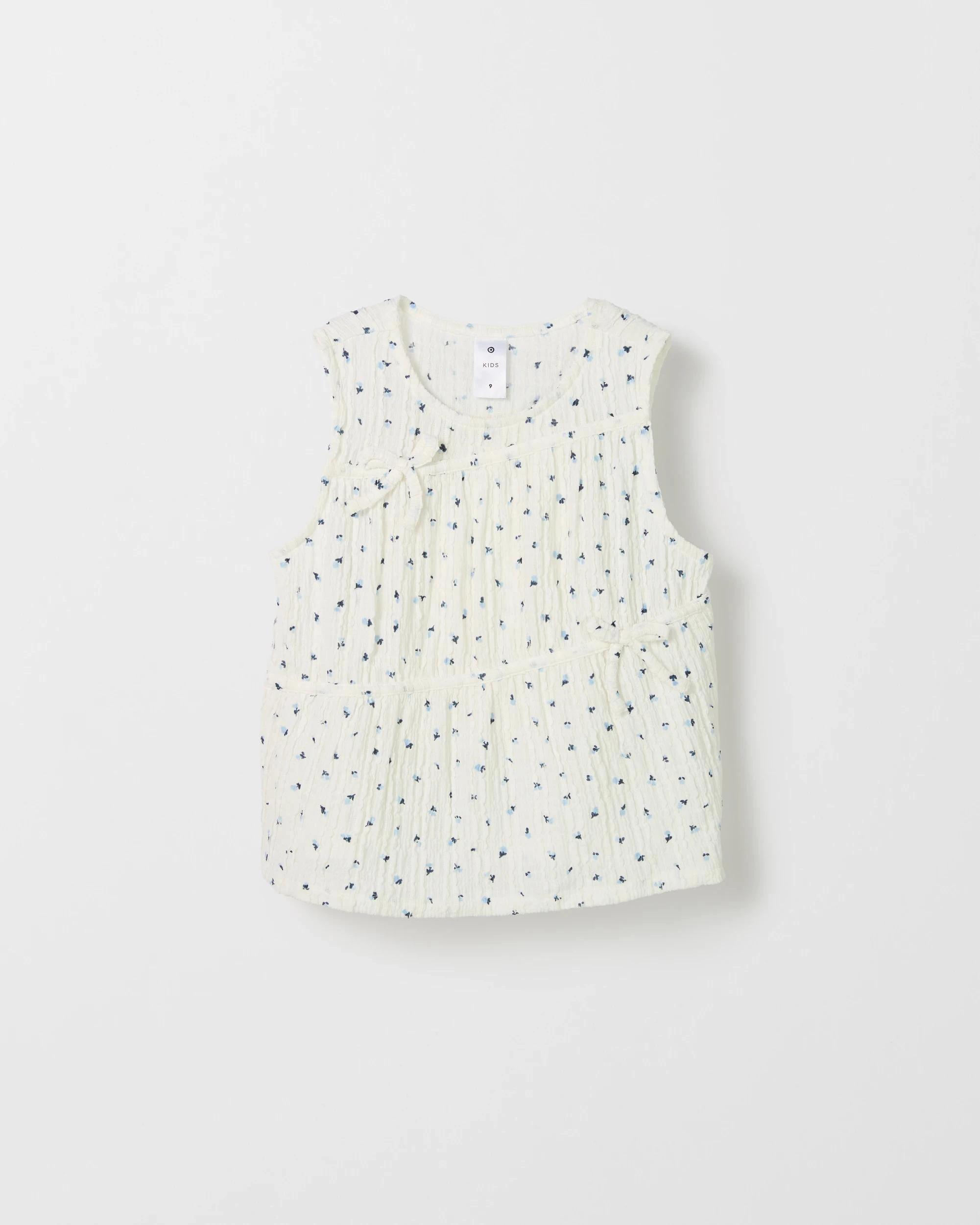 6 Target Textured Knit Bow Tank AOP DITSY, 6 of 7