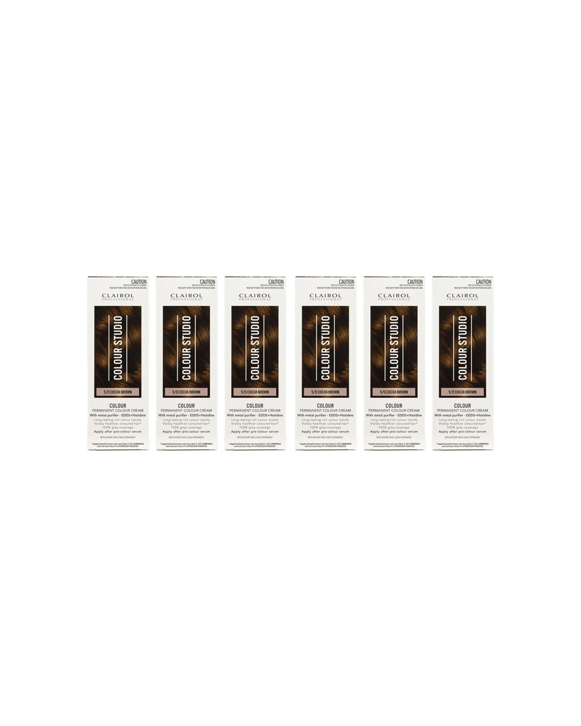1 Clairol 6PK Professional Permanent Hair Colour Permanent Hair Dye 5/0 - Brown, 1 of 5