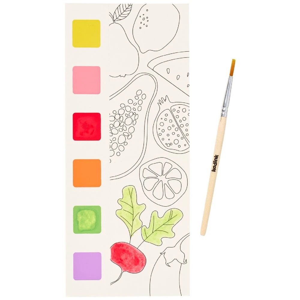4 Kadink Water Colour Painting Book Fruit Food, 4 of 6