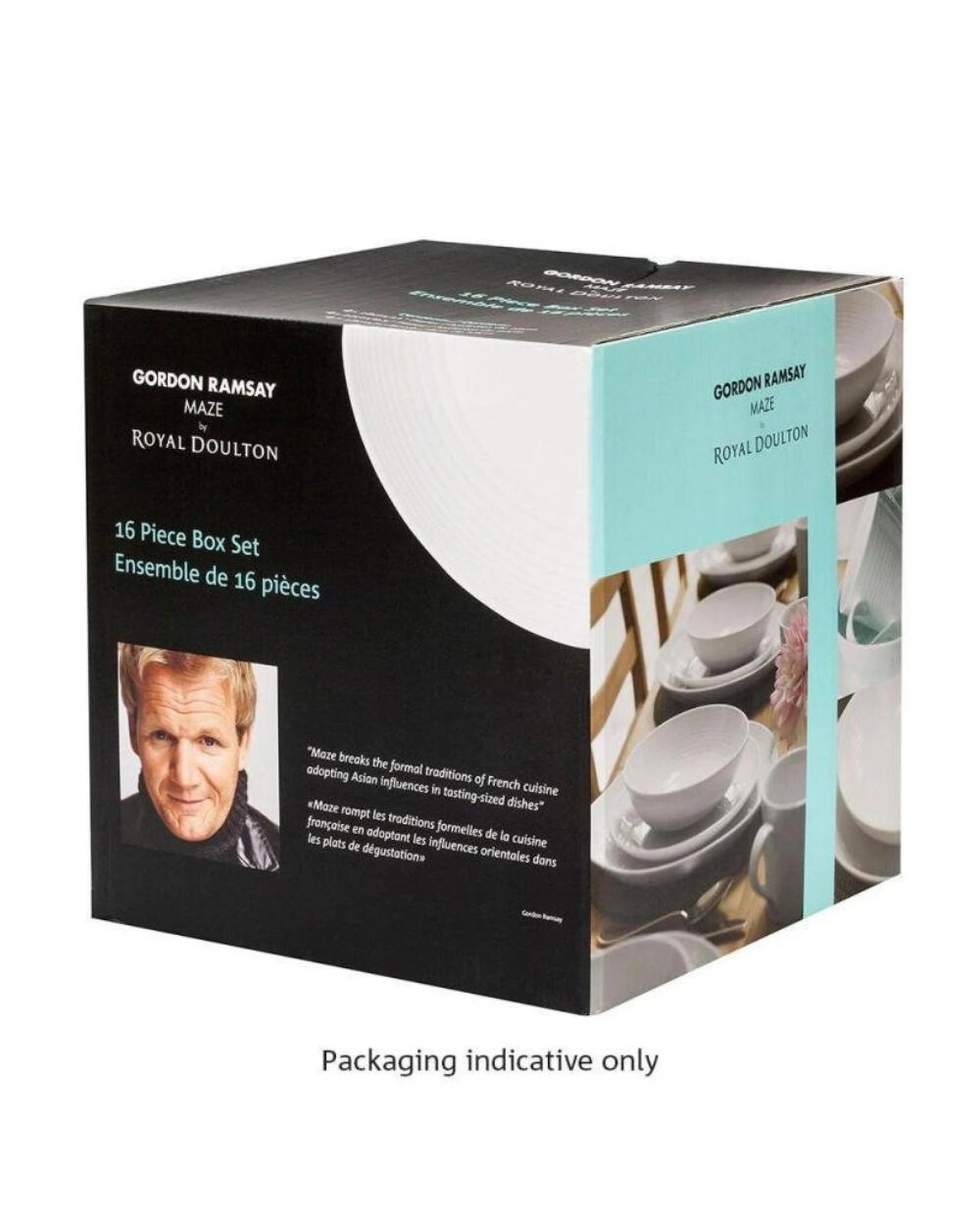 3 Royal Doulton Gordon Ramsay 12pc Dinner Stoneware Set of 12  Maze Blue, 3 of 3