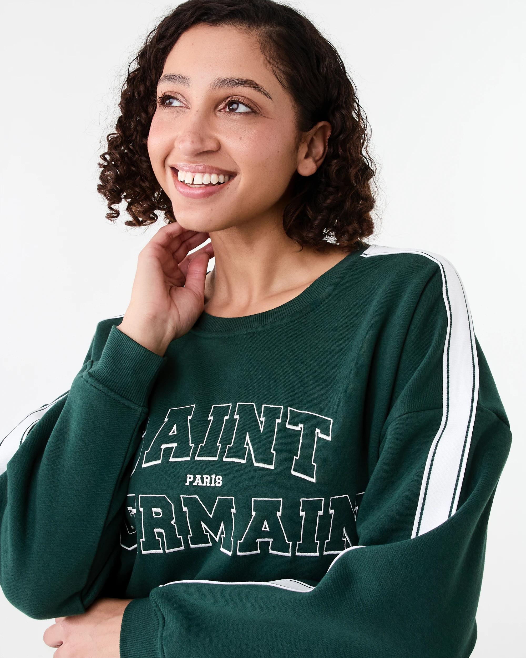 4 Oversized Print Sweatshirt Snt Green, 4 of 7