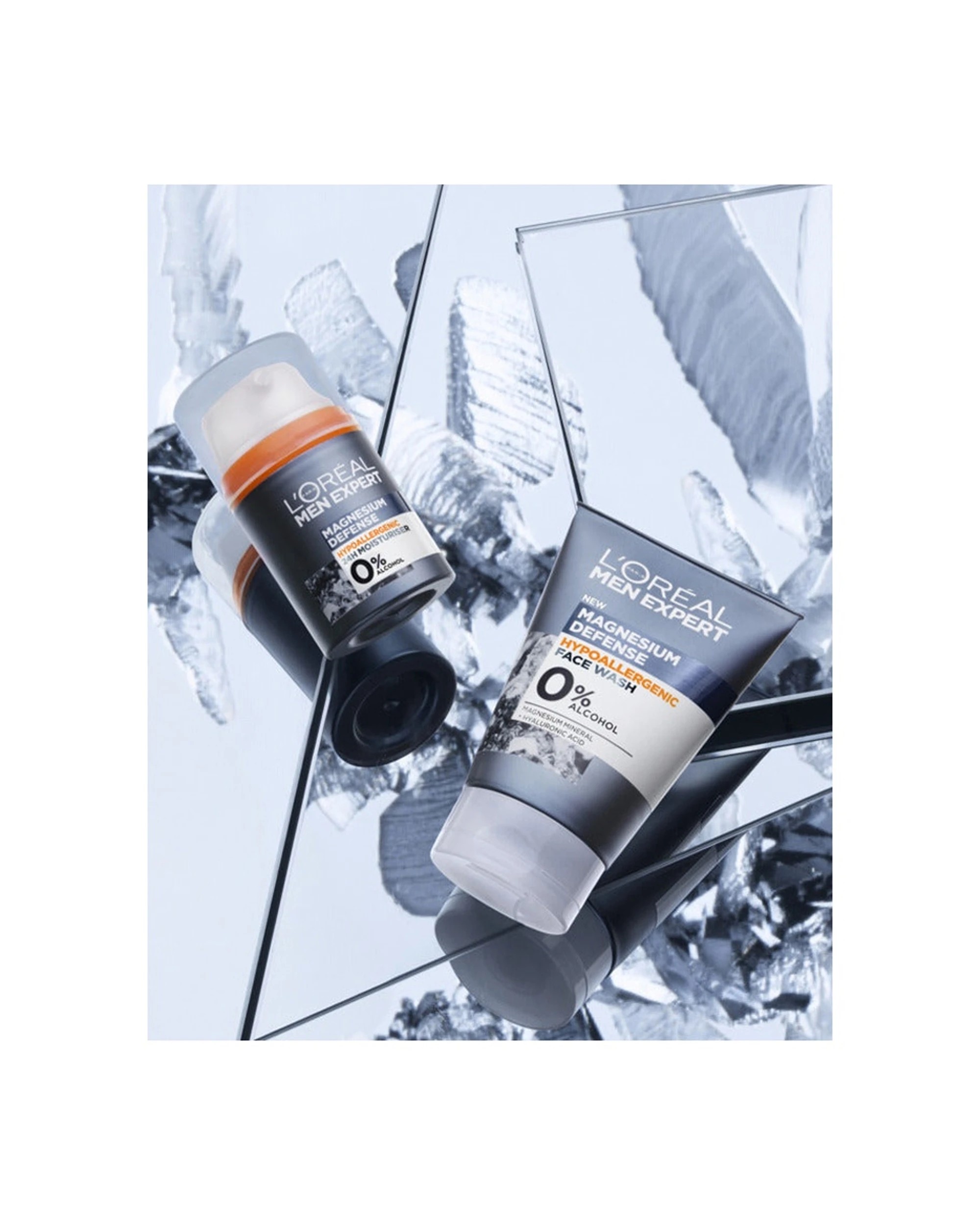 2 L'Oreal Paris Men Expert Magnesium Defence Hypoallergenic Face Cleanser 100ml - Grey, 2 of 2