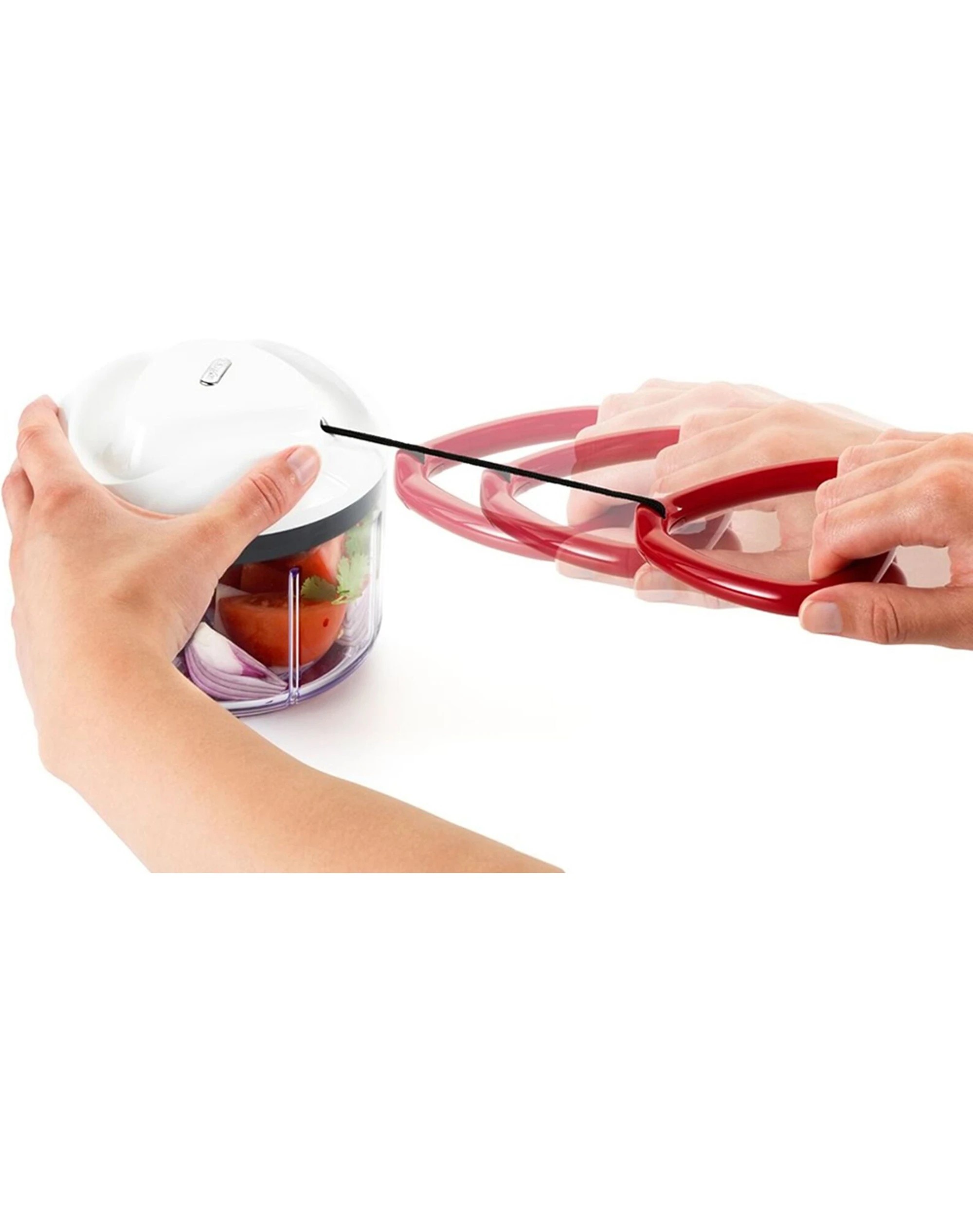 4 Zyliss Easy Pull Manual Food Processor 750ml Stainless Steel Blades - White, 4 of 6