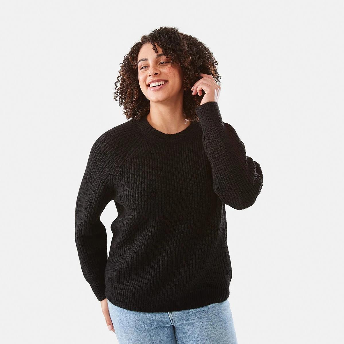 1 Loose Knit Jumper Black, 1 of 6