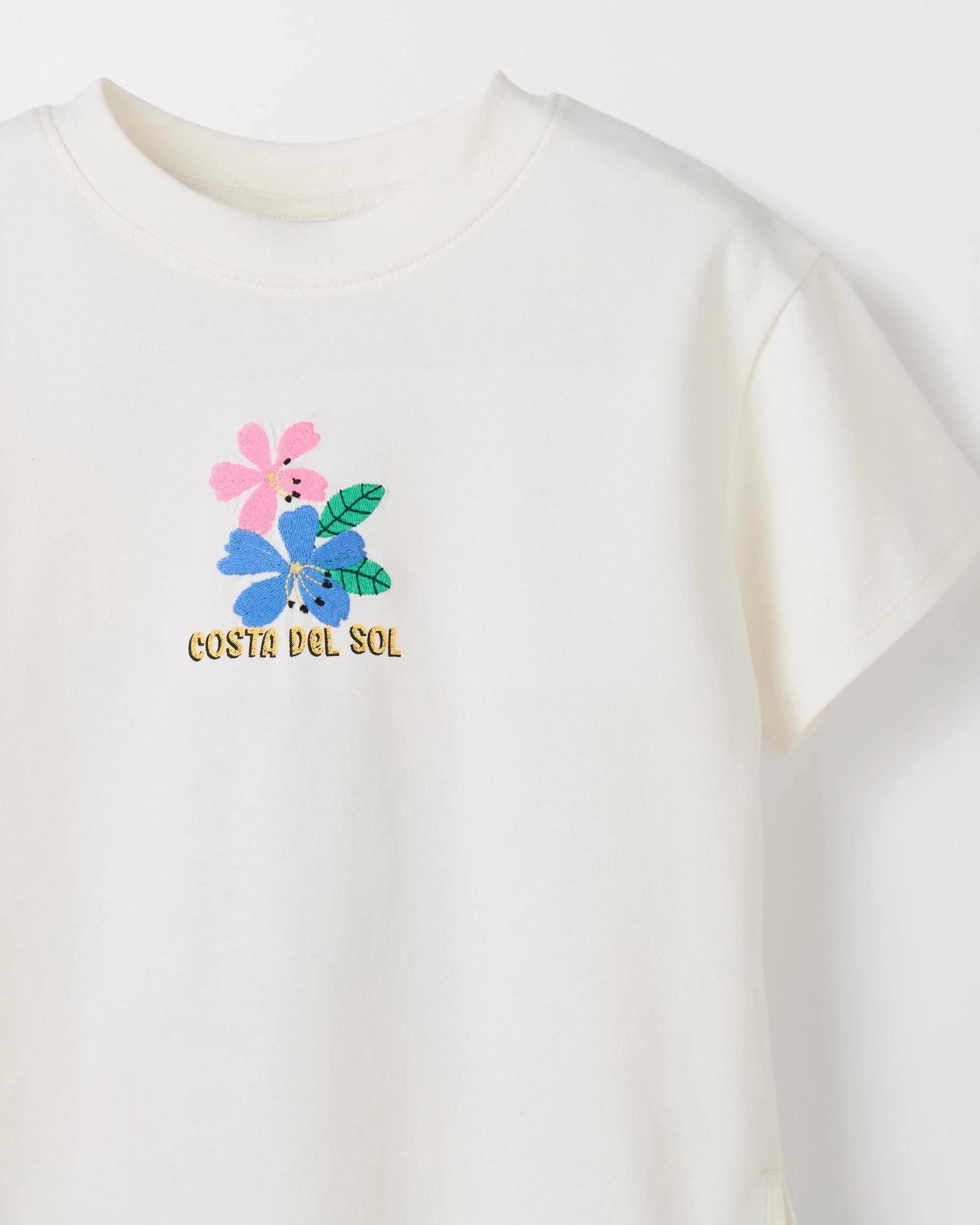 2 Target Australian Cotton Embroidered T-Shirt WHITE, 2 of 3