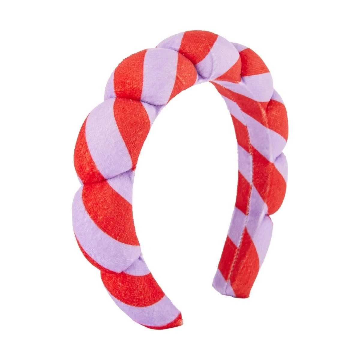 1 OXX Bodycare Scallop Shaped Beauty Headband - Red and Lilac, 1 of 4