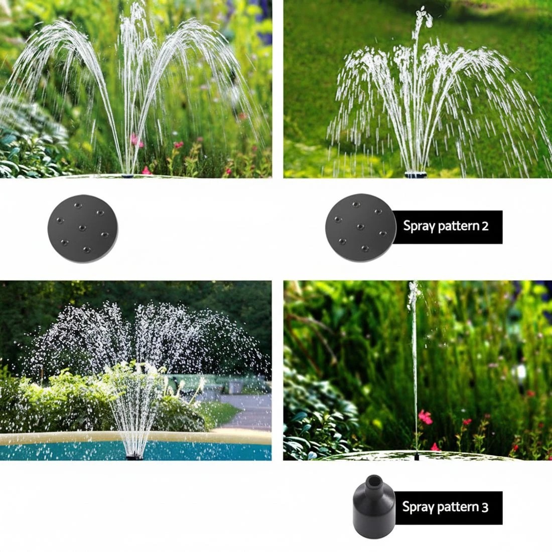 4 Gardeon Solar Pond Pump Water Fountain Submersible Floating Bird Bath 190L/H - Black, 4 of 6