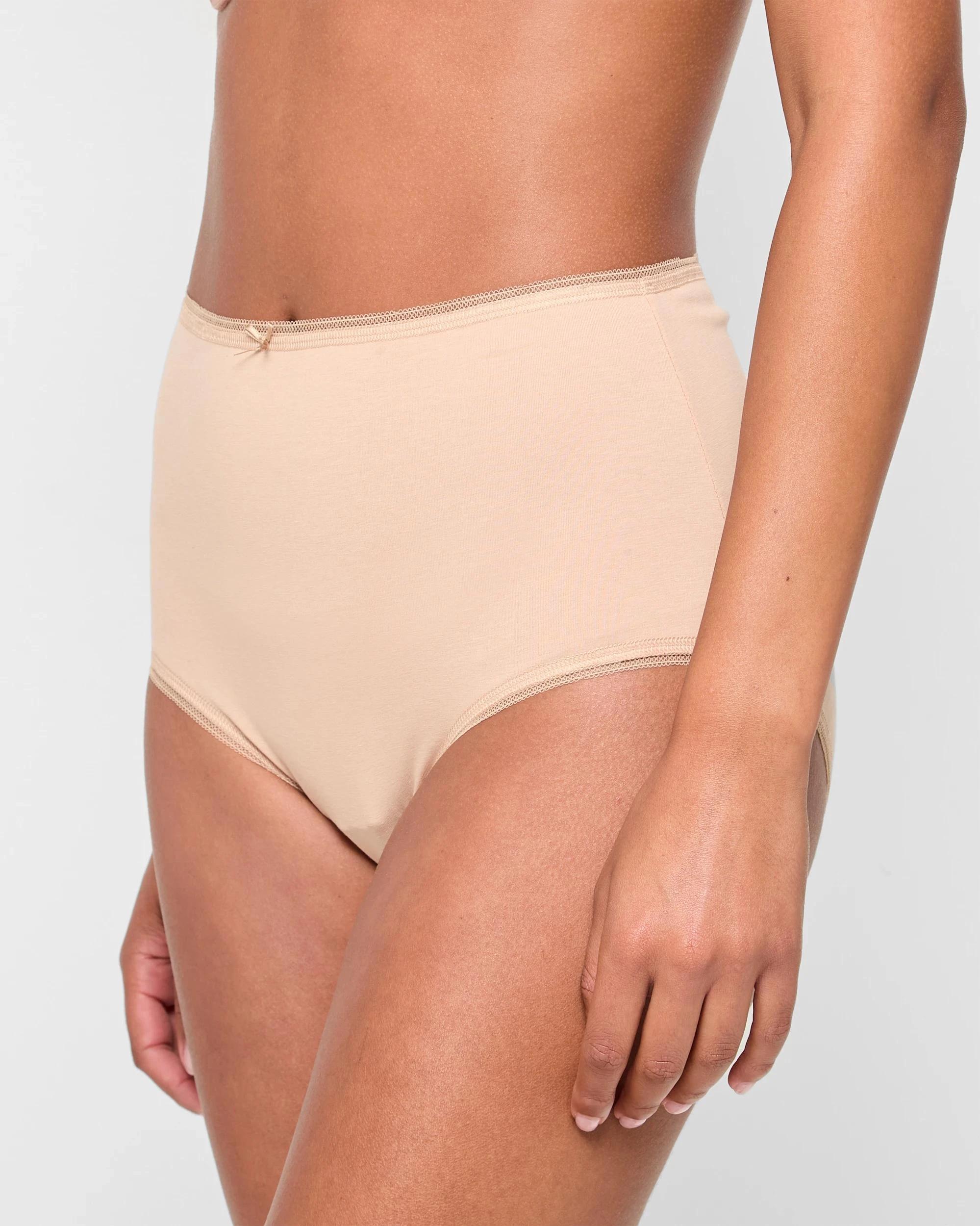 5 Target Woman Cotton/Elastane 5 Pack Full Briefs LATTE, 5 of 5