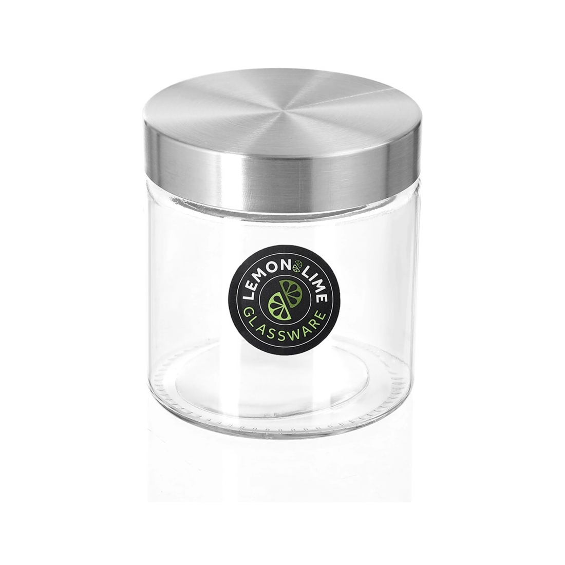 2 Lemon & Lime Alto 830ml Glass Jar 12cm Stainless Steel Lid Home Kitchen Storage
 - Clear, 2 of 2