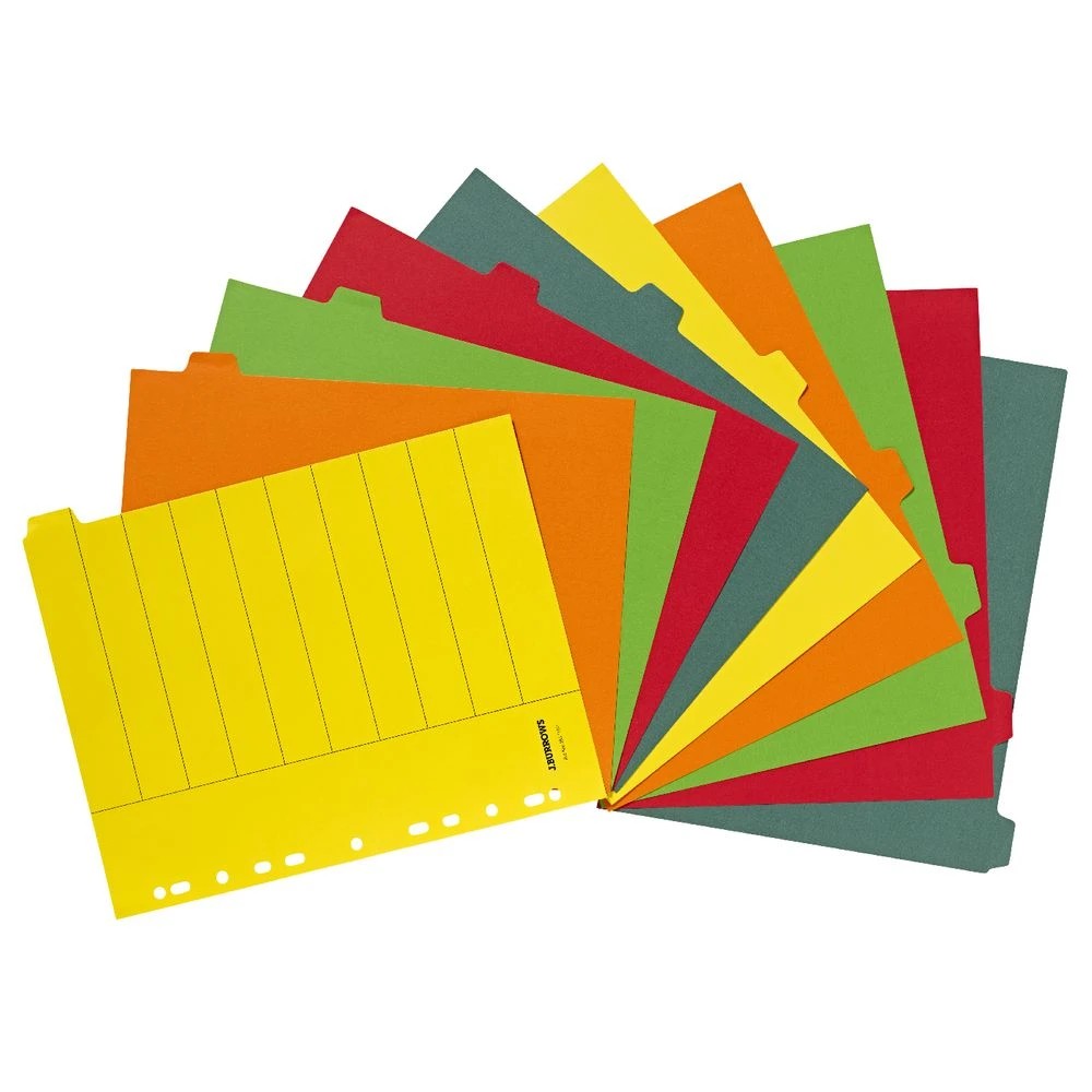 3 J.Burrows A4 10 Tab Dividers Extra Wide Manilla, 3 of 3