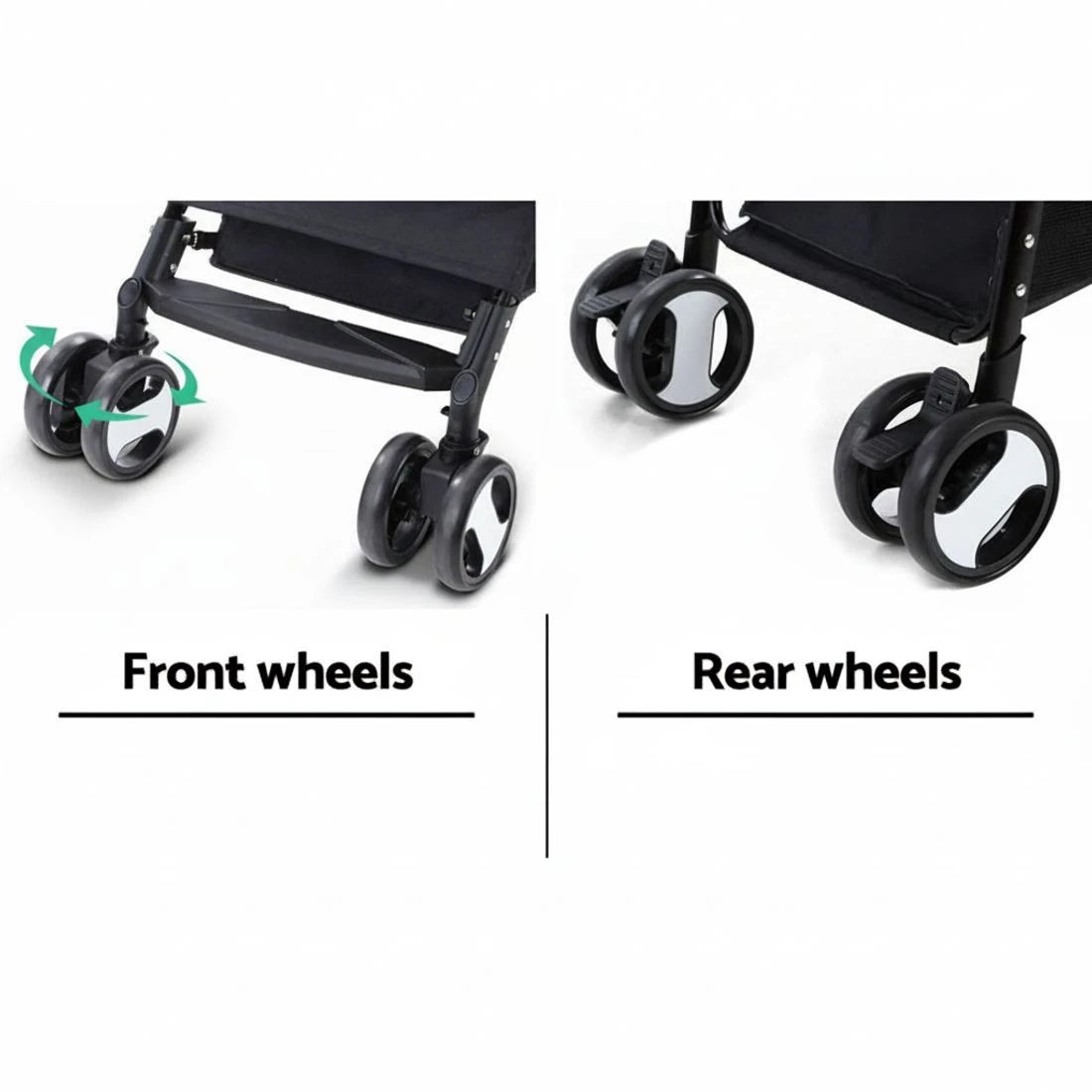 8 i.Pet Pet Stroller Dog Pram Cat Carrier Travel Large Pushchair Foldable 4 Wheels - Black, 8 of 8