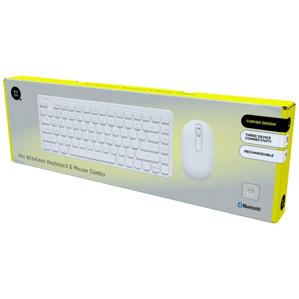 7 Qudo Curve Compact Keyboard & Mouse Combo White, 7 of 7