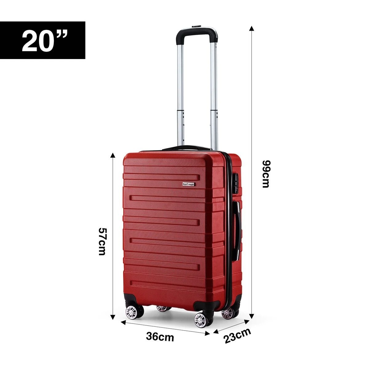 4 Buon Viaggio 3 Piece Luggage Set Travel Suitcases, 4 of 4