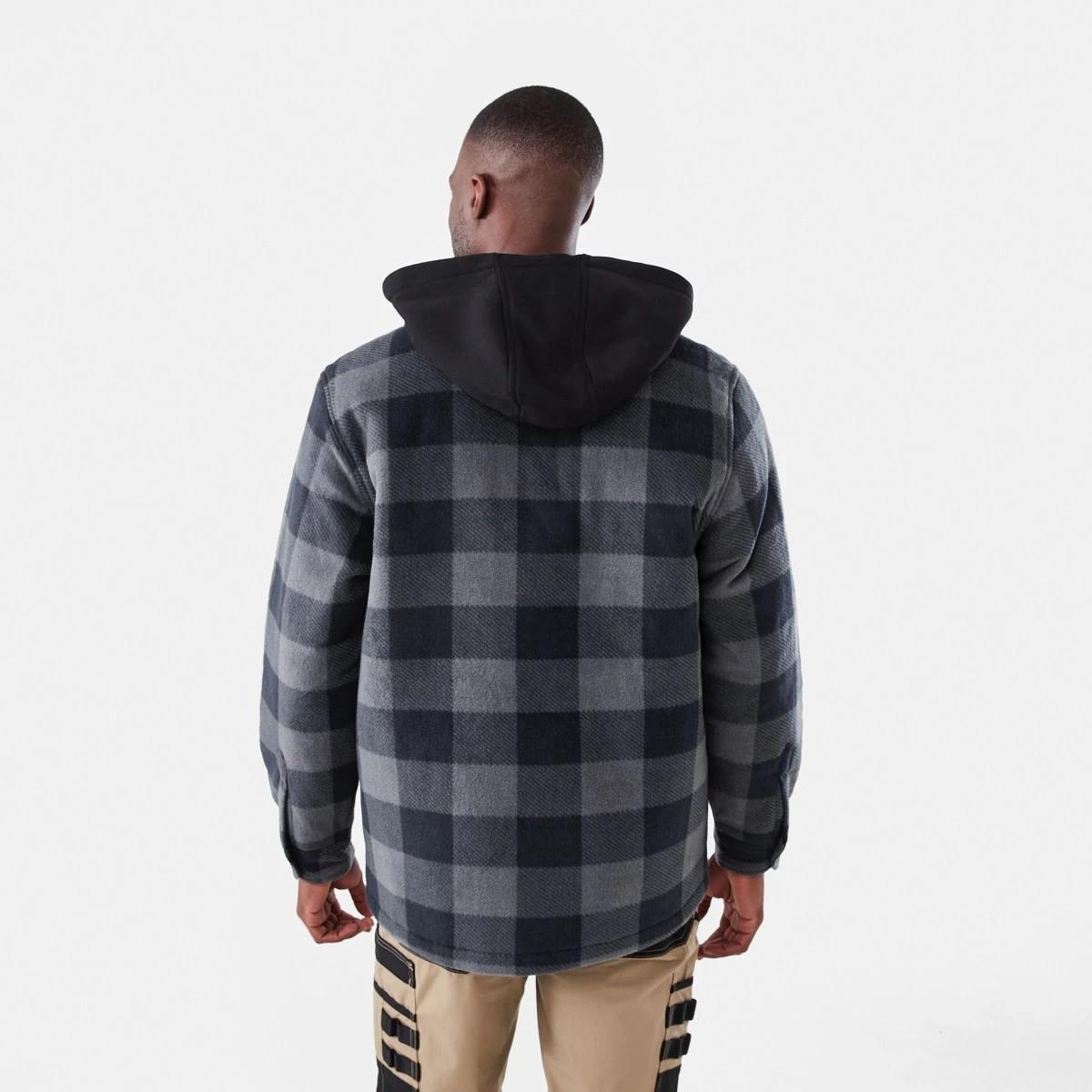 4 Workwear Padded Industrial Jacket Black Chk, 4 of 8