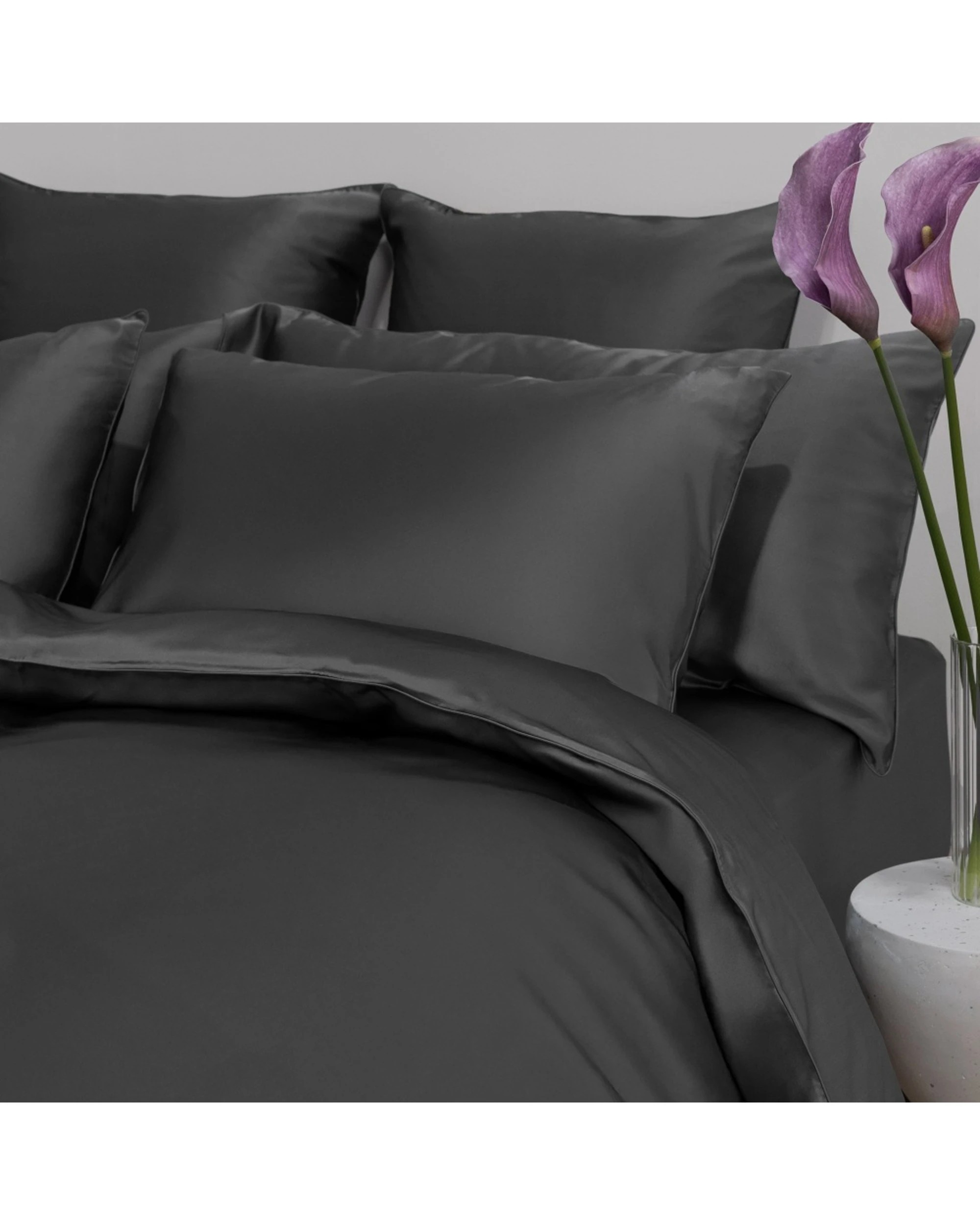 1 Bedding co Pillow Case 100% Mulberry Silk 22 Momme European Dark - One Size - Grey, 1 of 6