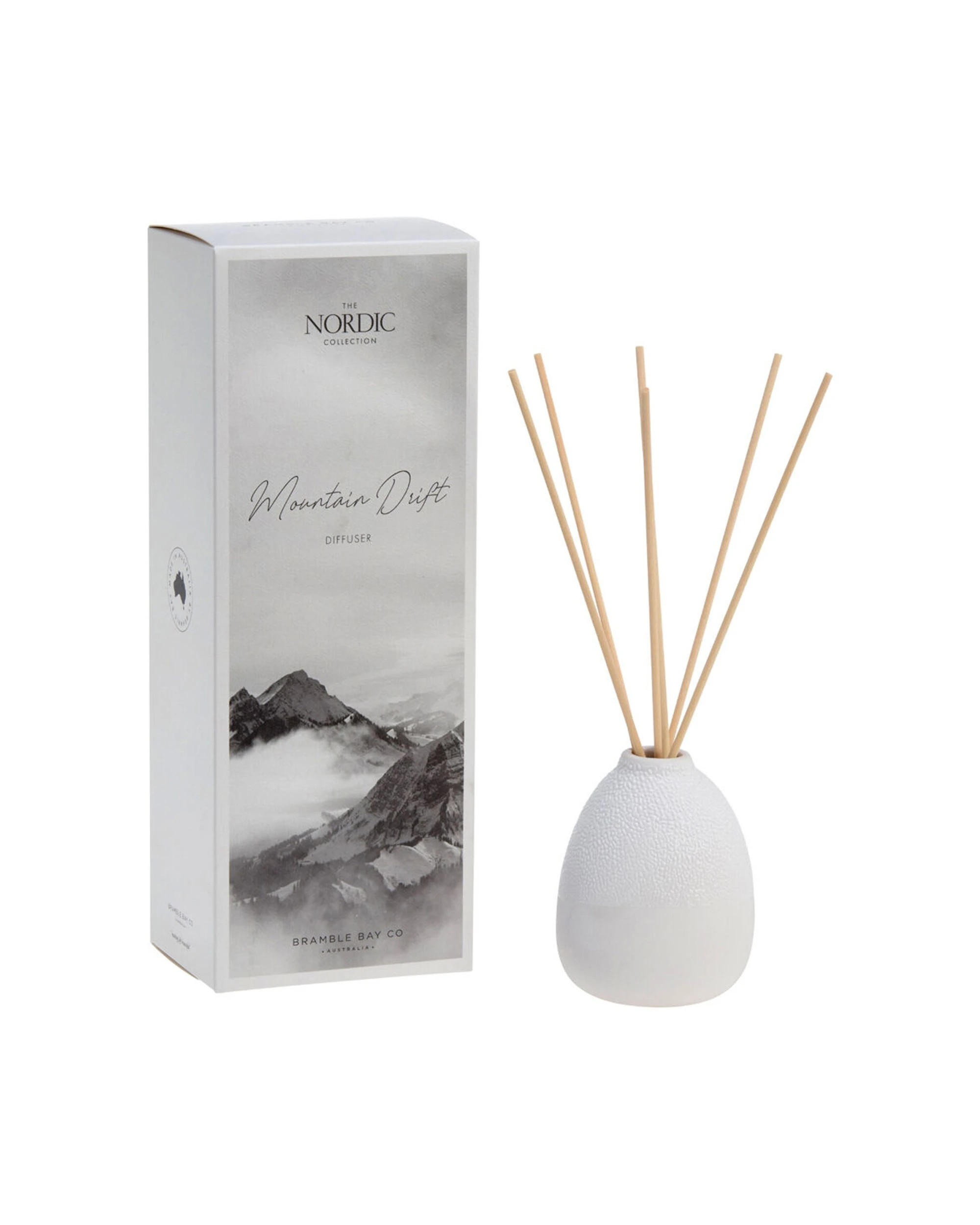 1 Bramble Bay Nordic Mountain Drift Diffuser Scented Home Fragrance 180ml - White, 1 of 6