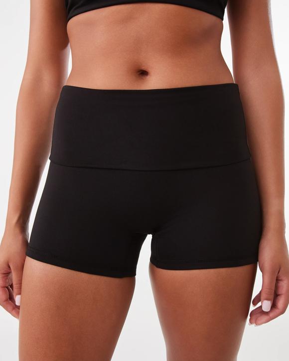 Active Womens Fold Over Waist Bike Shorts