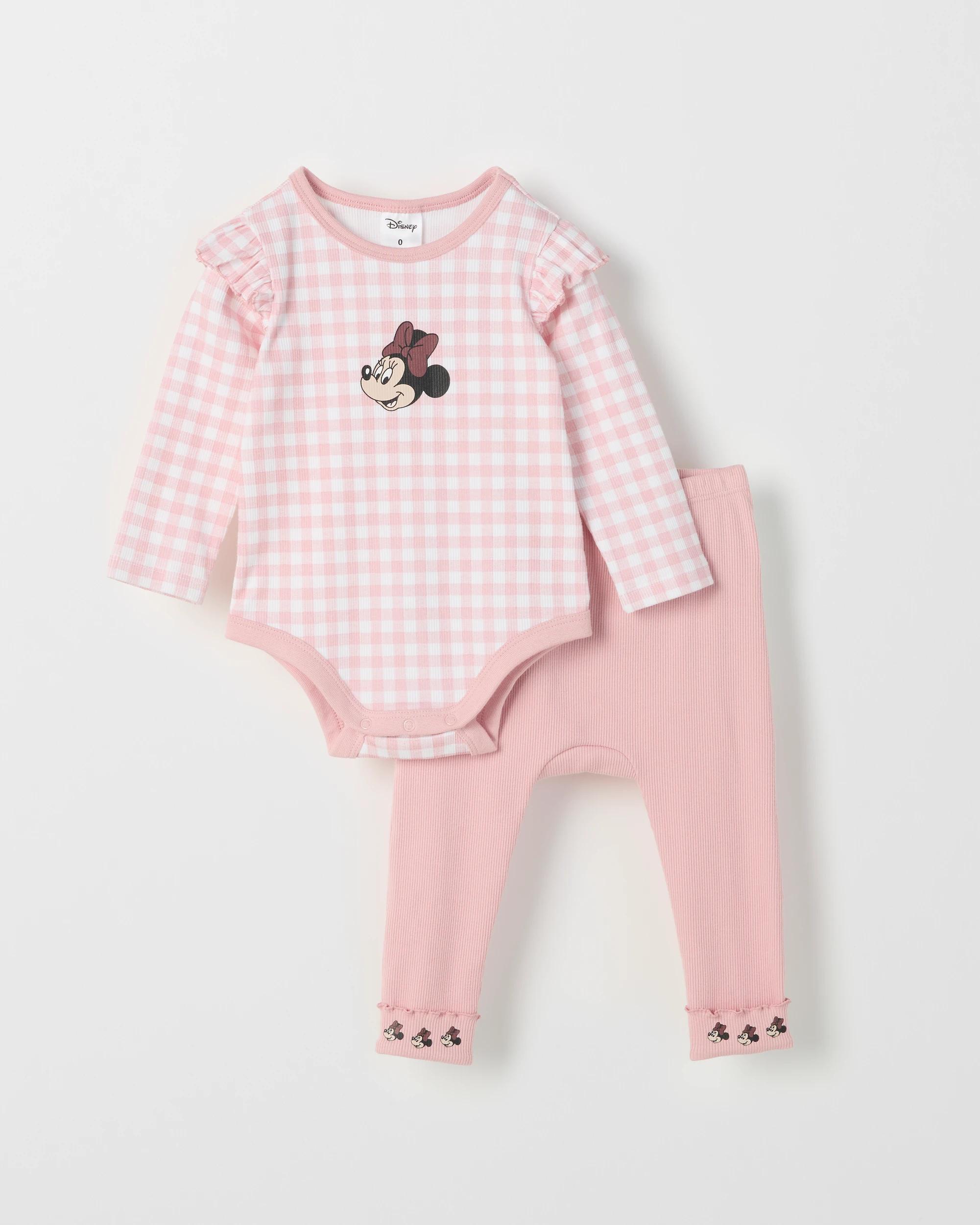 1 Disney Minnie Mouse Organic Cotton Baby Bodysuit and Leggings Set MINNIE, 1 of 3