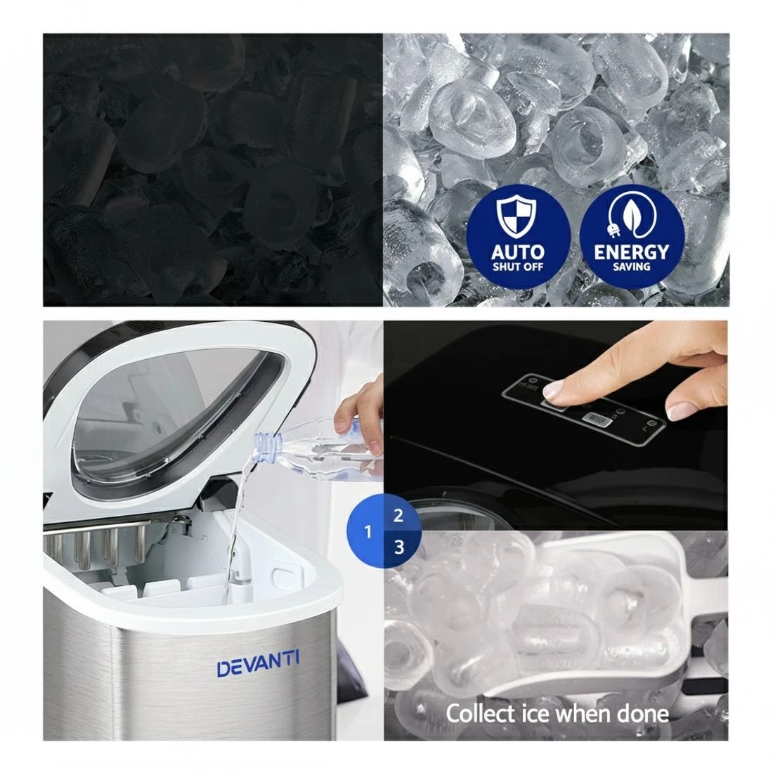 5 Devanti 12kg Ice Maker Machine Stainless Steel - Silver, 5 of 7