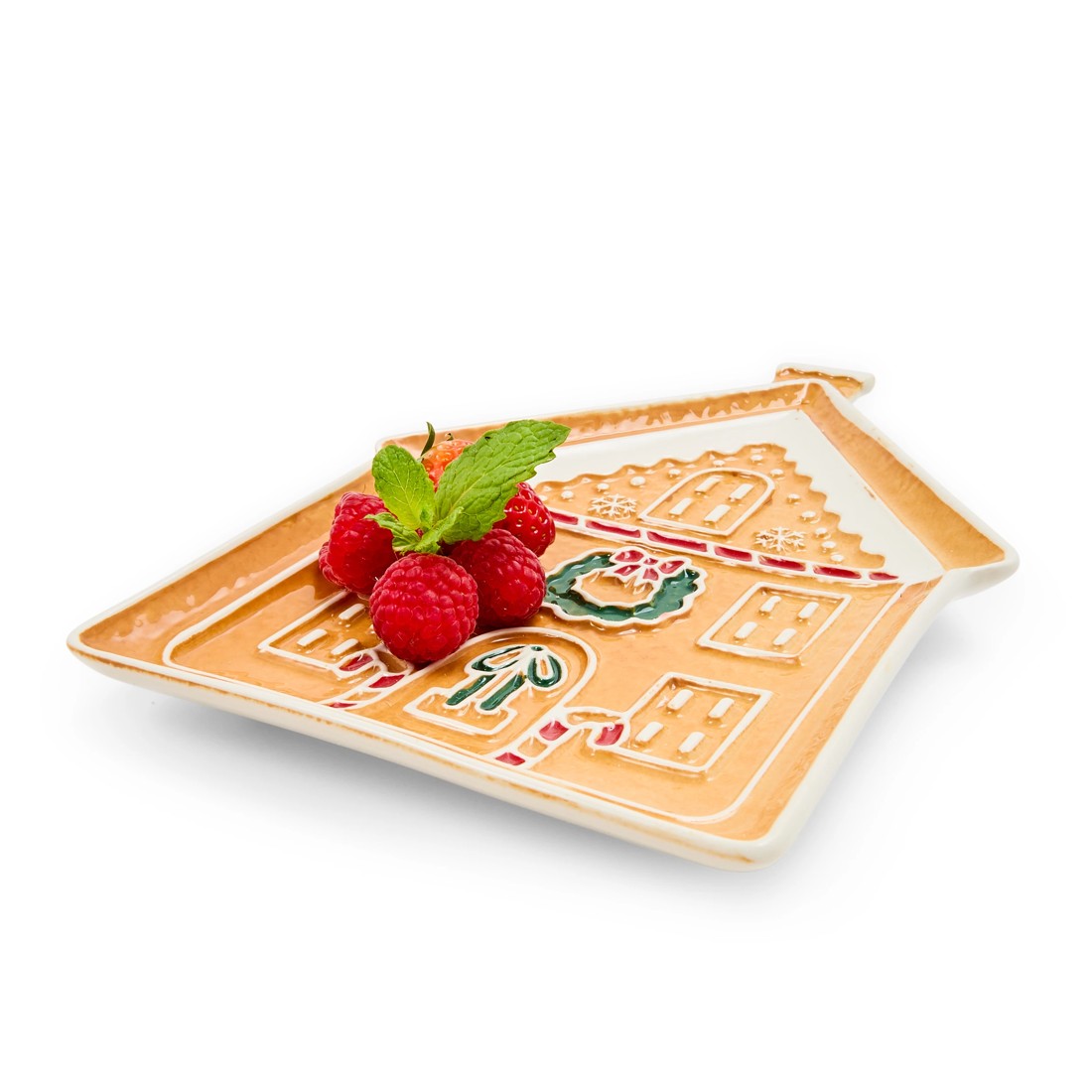 3 Set of 2 Gingerbread House Side Plates, 3 of 6