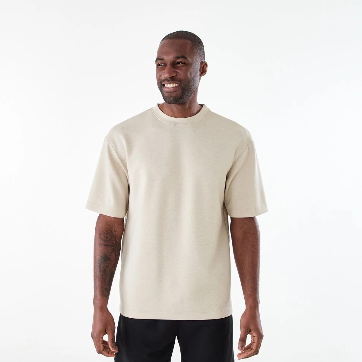 1 Active Mens Oversized Scuba T-shirt SILVER LINING, 1 of 6