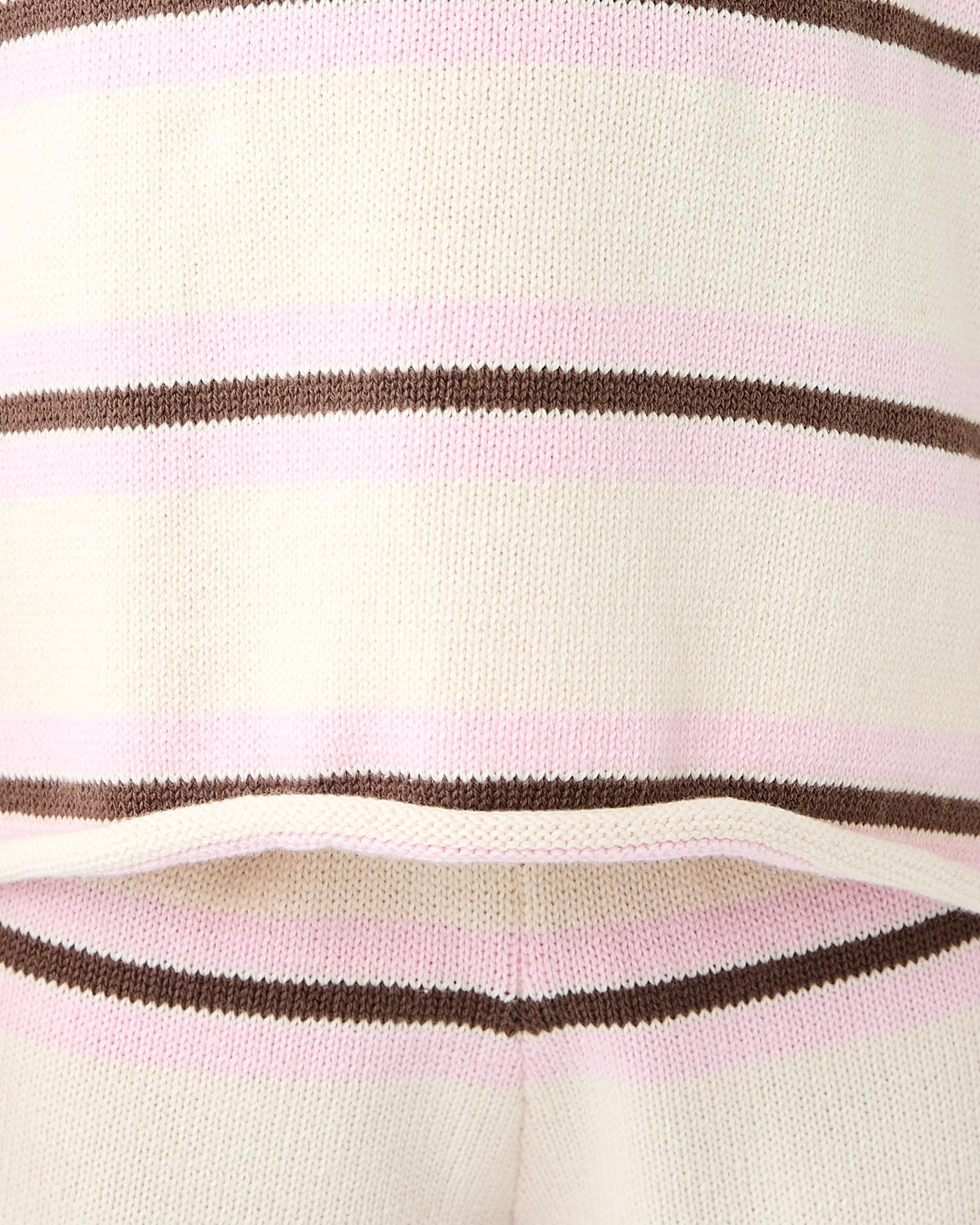 4 Top and Pants Knit Set Bge Stripe, 4 of 7