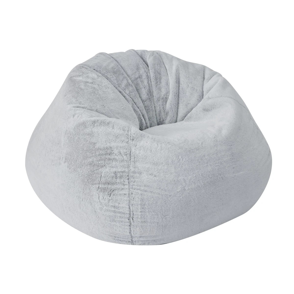 5 Grey Faux Fur Bean Bag, 5 of 9