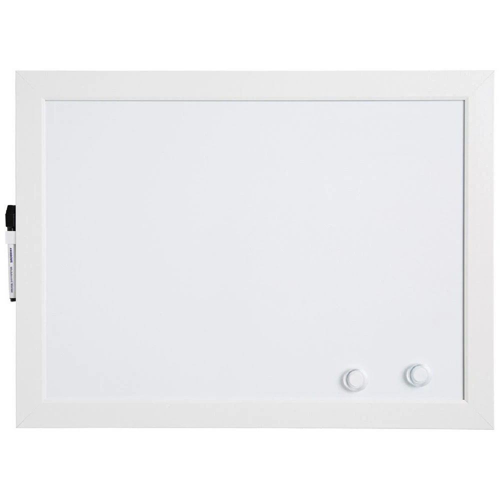1 J.Burrows Magnetic Timber Whiteboard 45 x 60cm White, 1 of 3