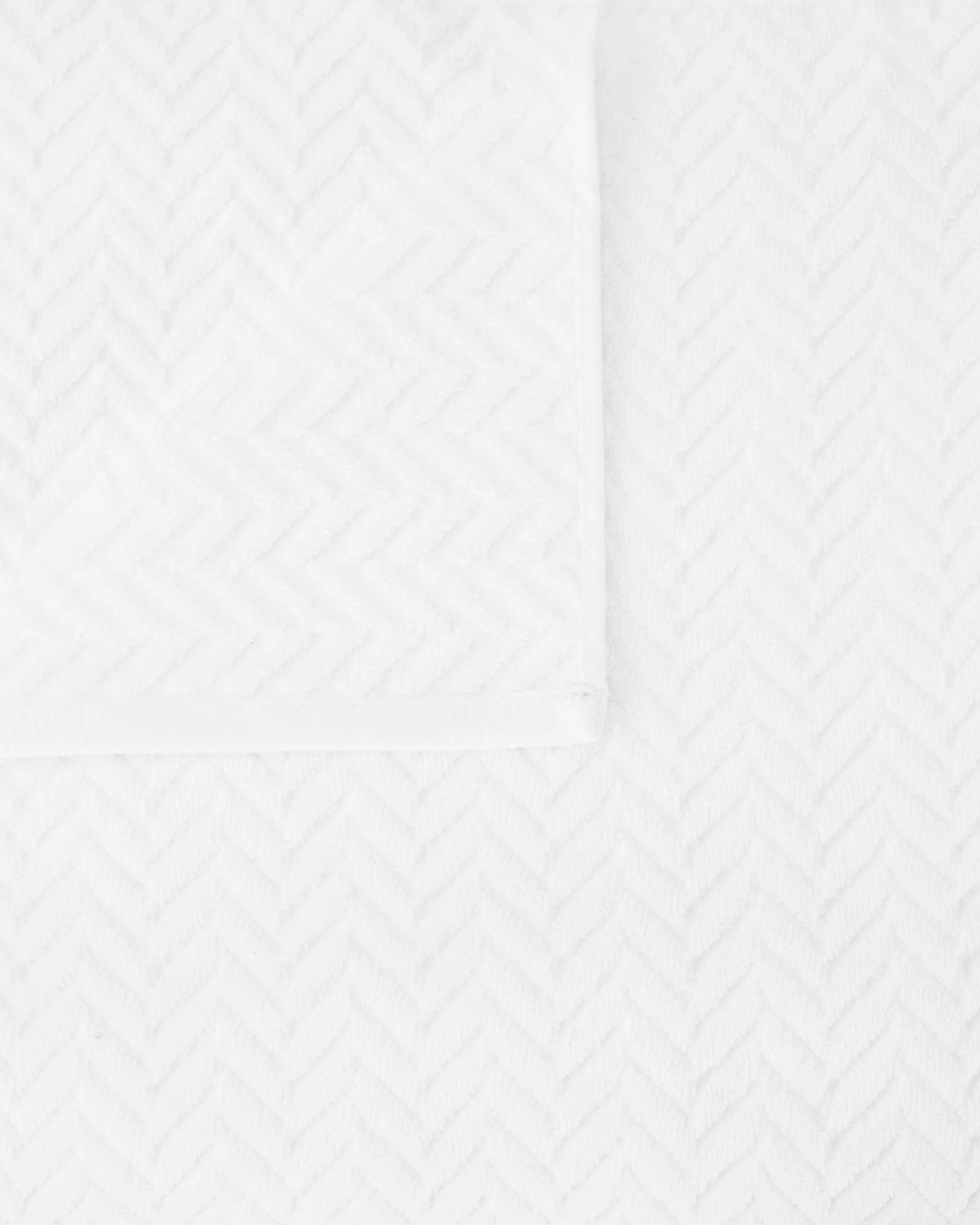 2 Chevron Cotton Bath Towel - White, 2 of 6