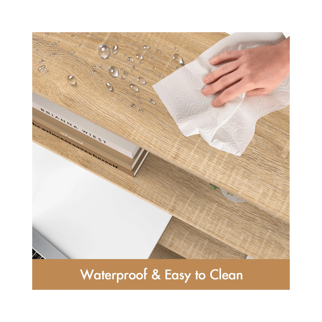 4 Advwin Computer Desk 180° Rotatable Corner Shelf, 4 of 8