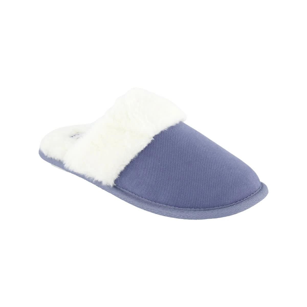 1 Corduroy Slipper Scuffs Blu Dlphnm, 1 of 3