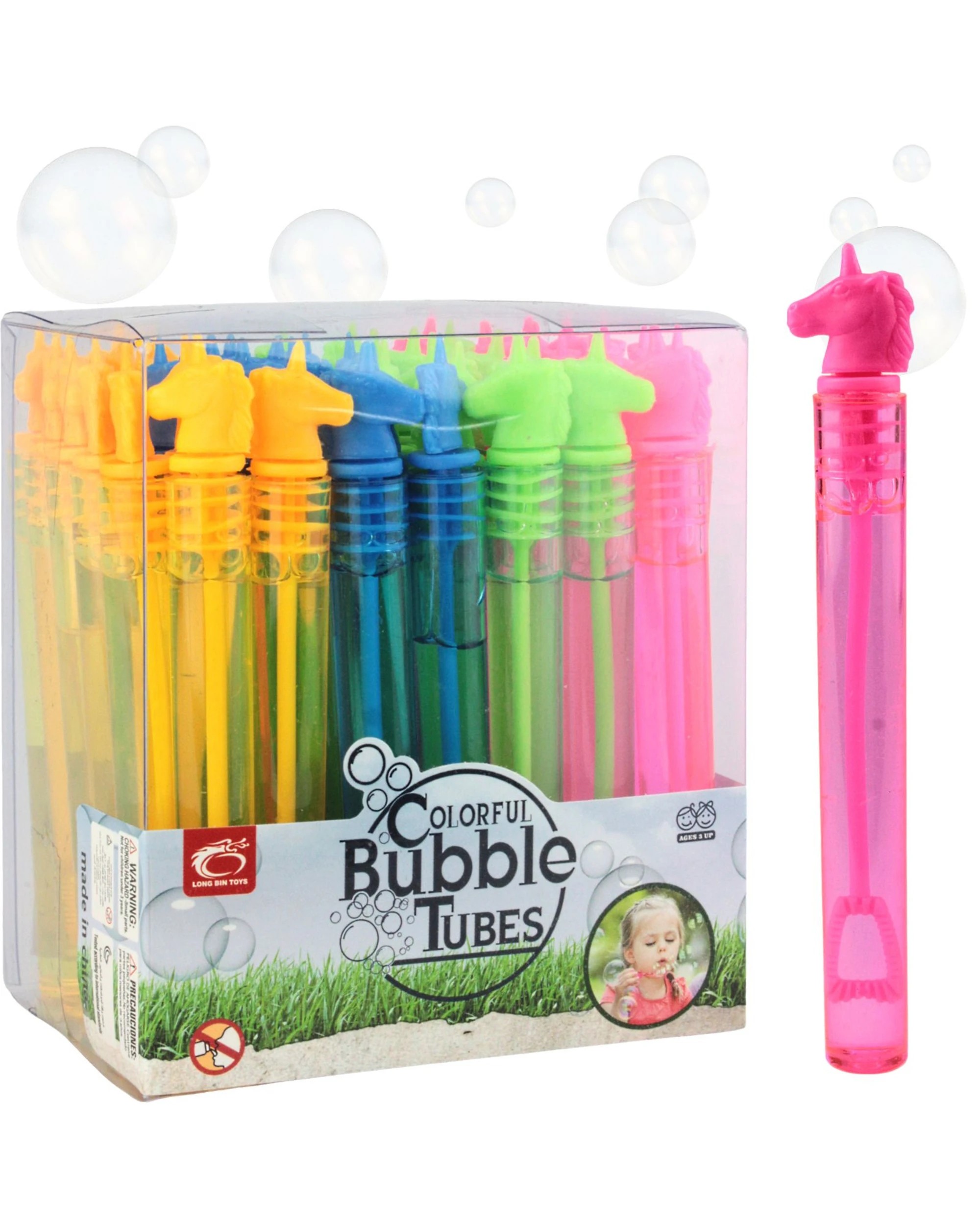 1 Partyrama 48Pcs Mini Unicorn Bubble Wands, 1 of 4