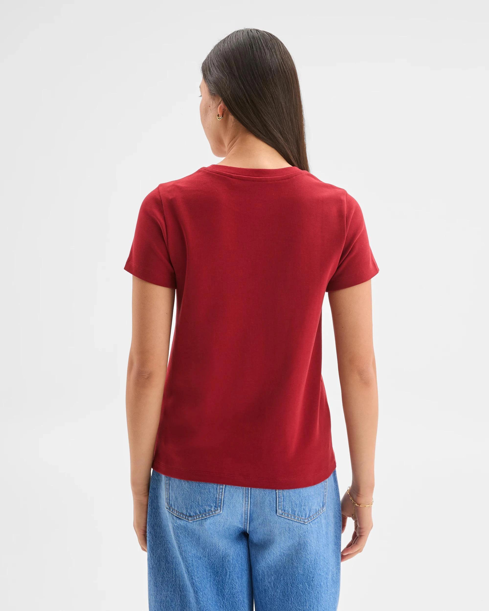 4 Target Australian Cotton Interlock Neat T-Shirt GARNET, 4 of 5
