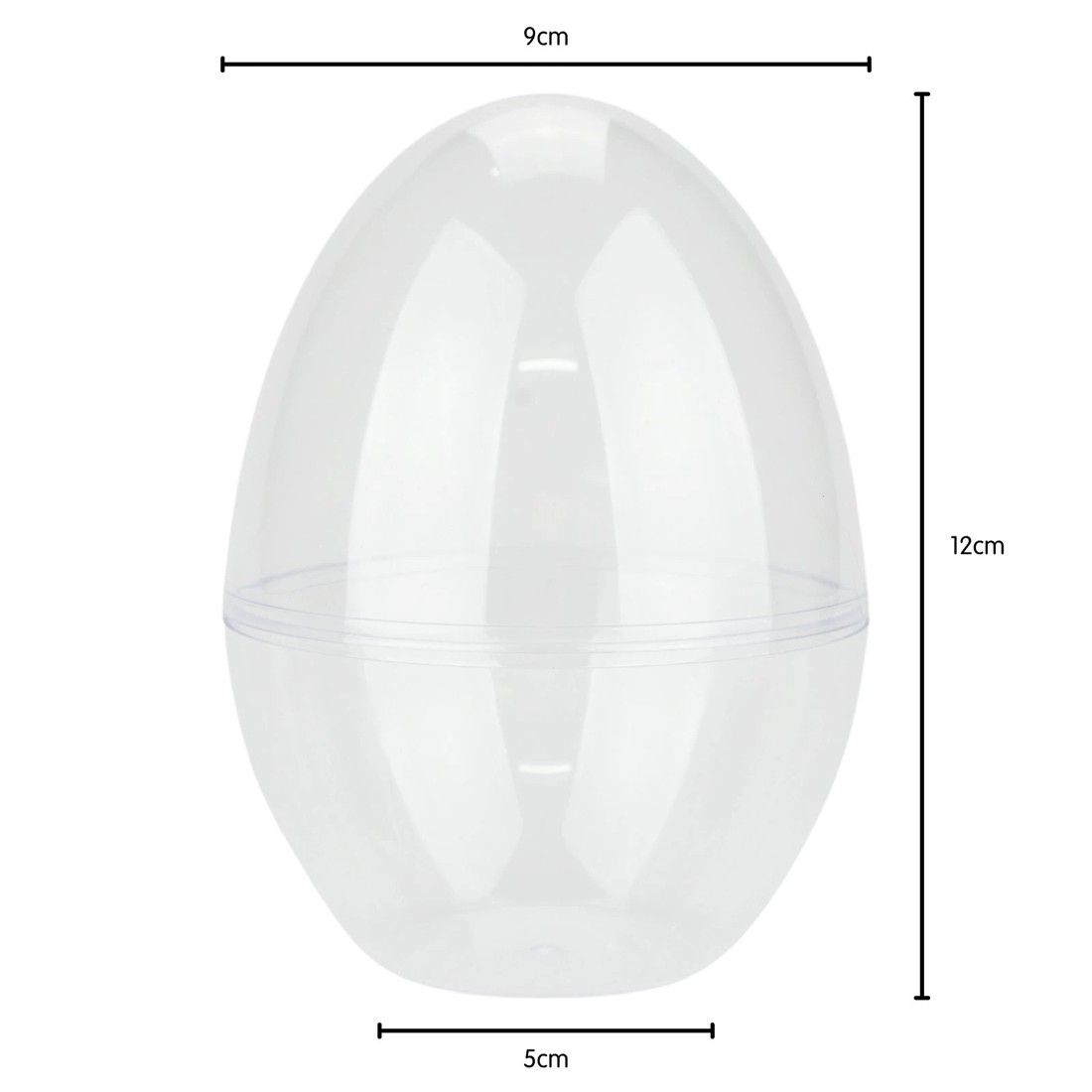 4 Party Maker Clear Plastic Fillable Egg 12cm, 4 of 5