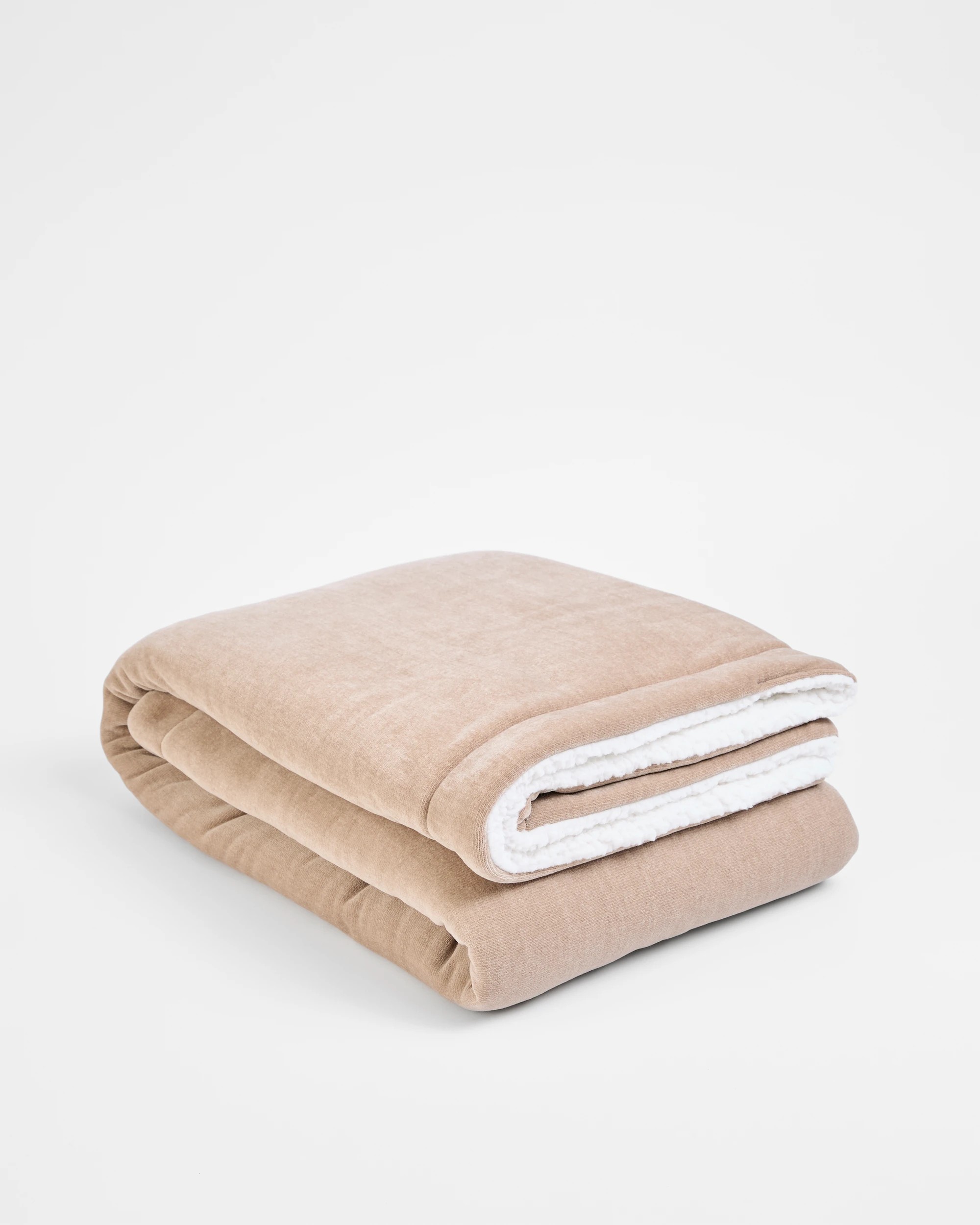 1 Target Chenille Sherpa Throw - Queen Bed - Natural, 1 of 3