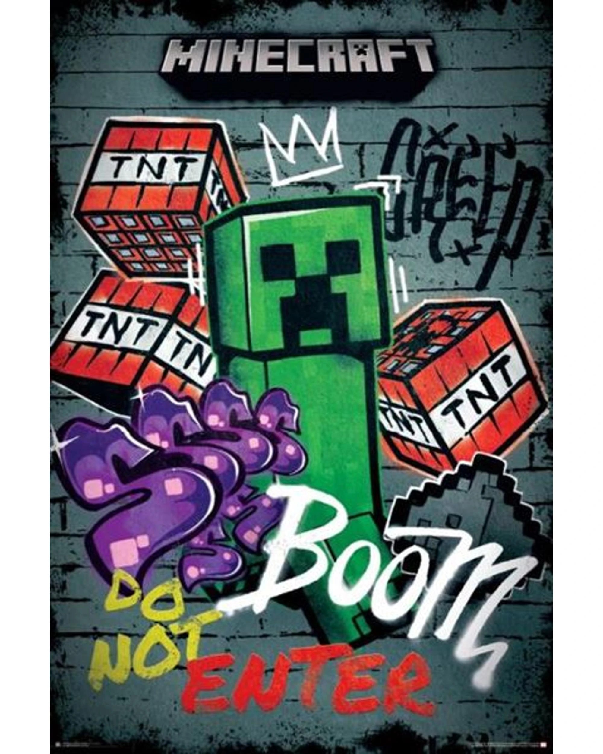 1 Minecraft Do Not Enter Graffiti Poster, 1 of 1