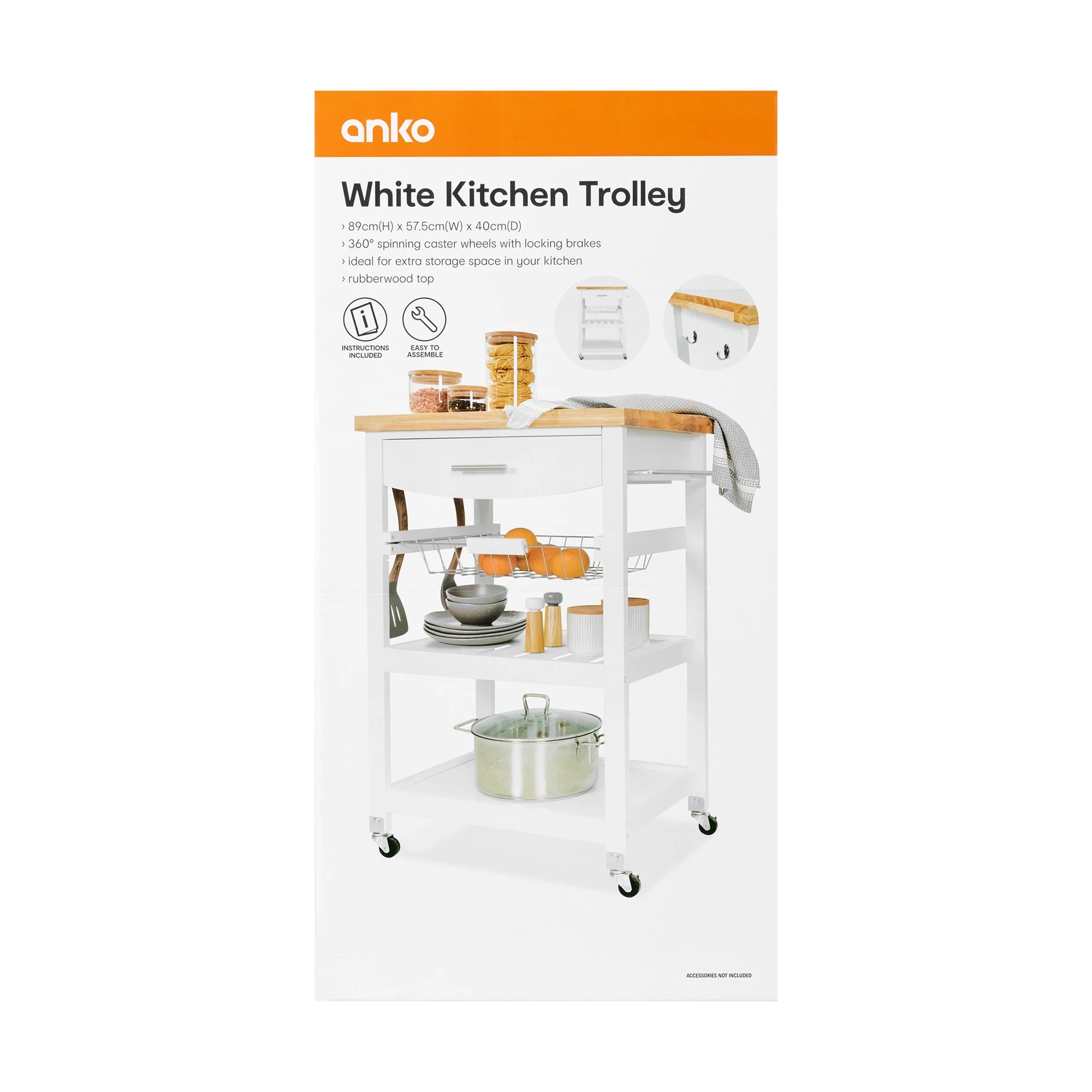 10 White Kitchen Trolley, 10 of 10