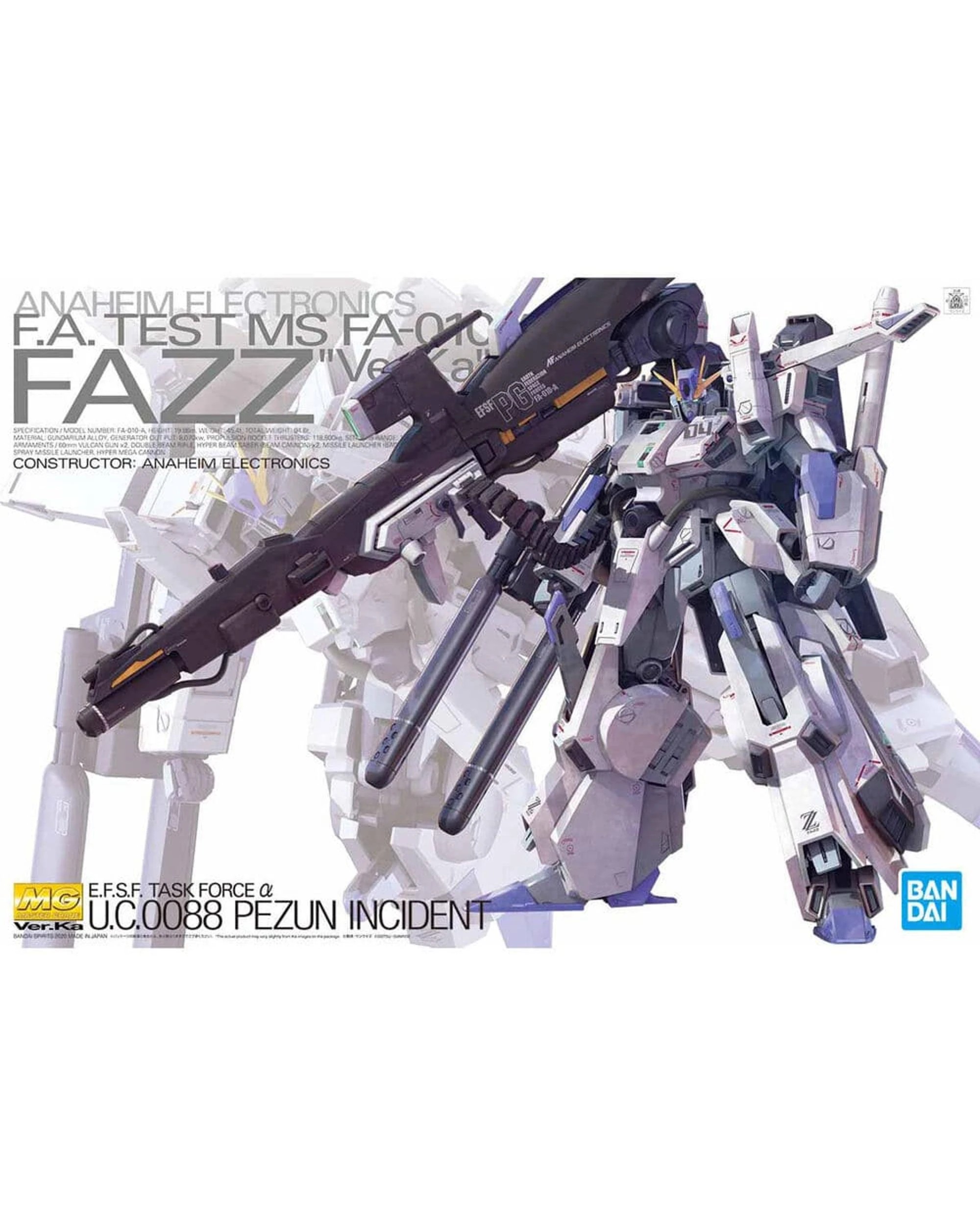 Bandai Gundam MG Fazz Version Ka 1/100 Model Kit - Kmart