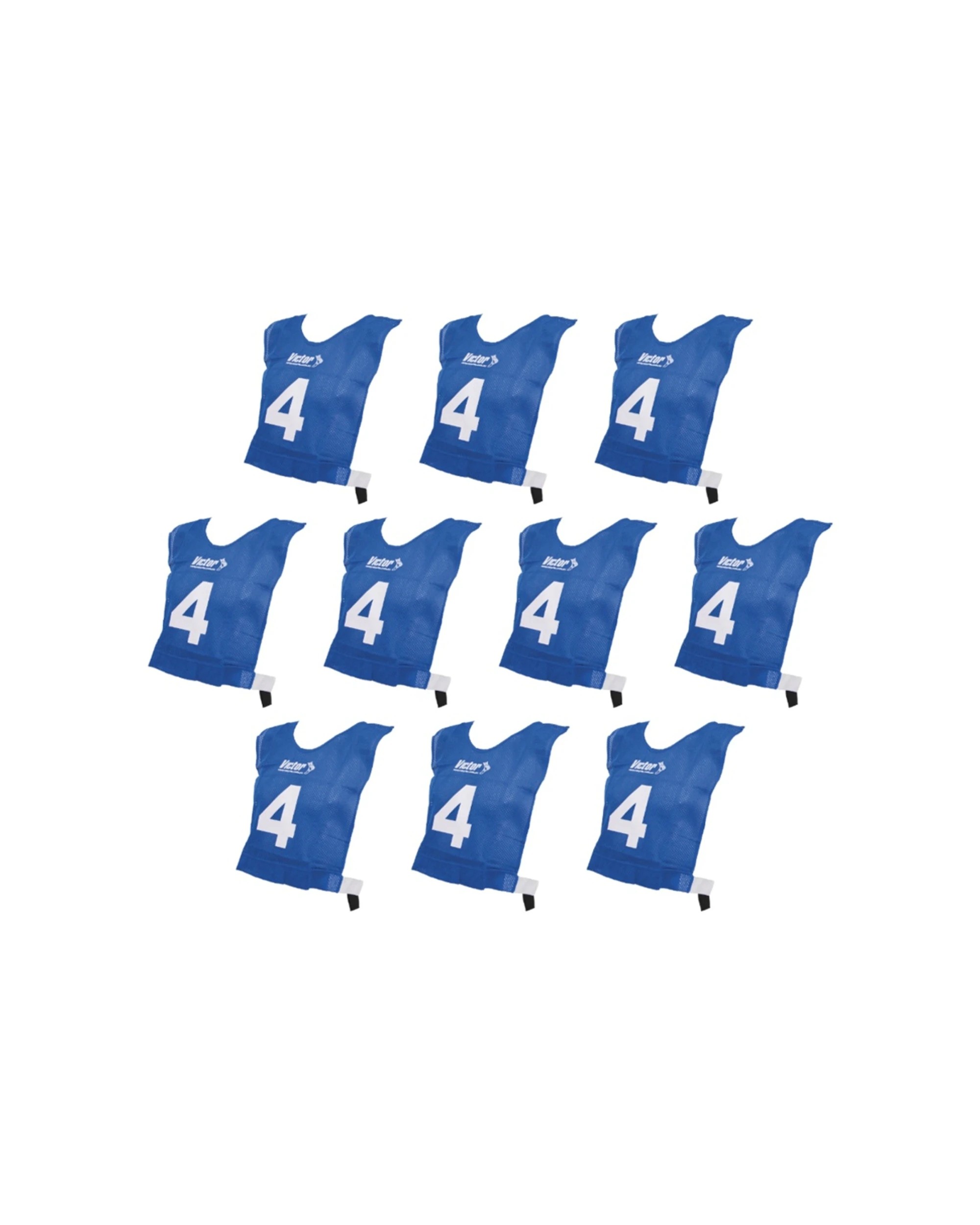 1 Victor Sports 10pc Lightweight Numbered Bibs Basketball Set Junior - Blue, 1 of 3