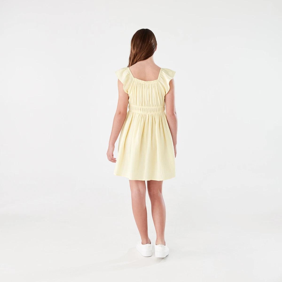 8 Shirred Frill Dress BUTTER CREAM, 8 of 8