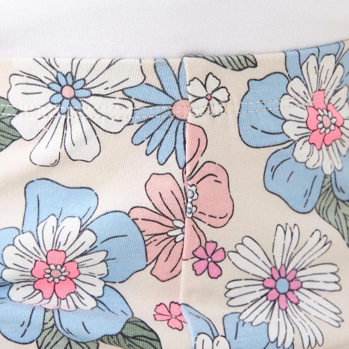 3 Printed Leggings RETRO BLOOMS CHALK, 3 of 6