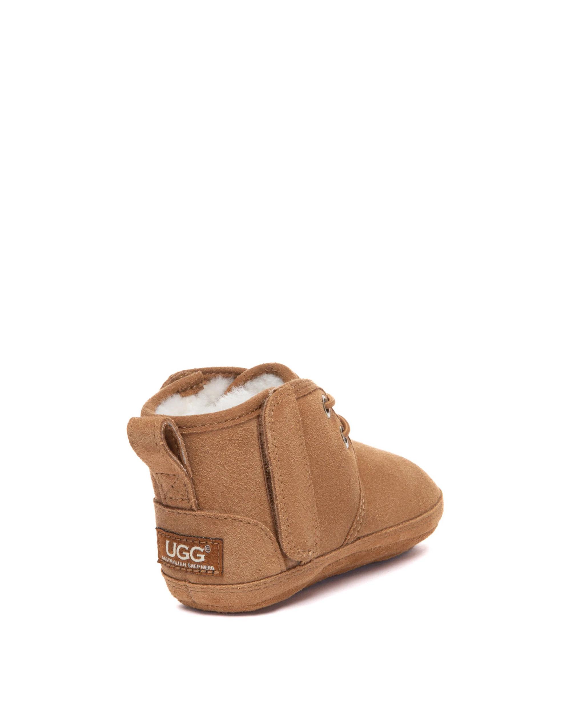 3 Australian Shepherd UGG Baby Bootie Gift Set Pavory Boots CHESTNUT, 3 of 5