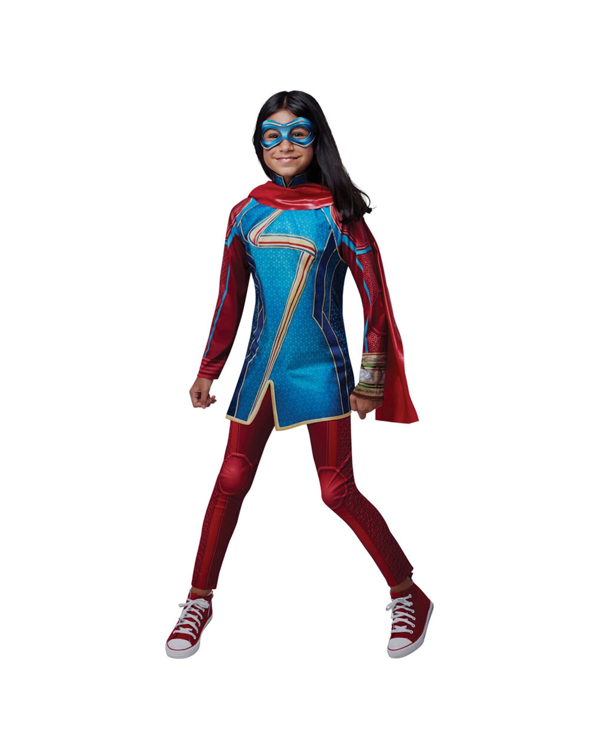 1 Marvel Ms Marvel Classic Girls Dress Up Costume - Red, 1 of 3