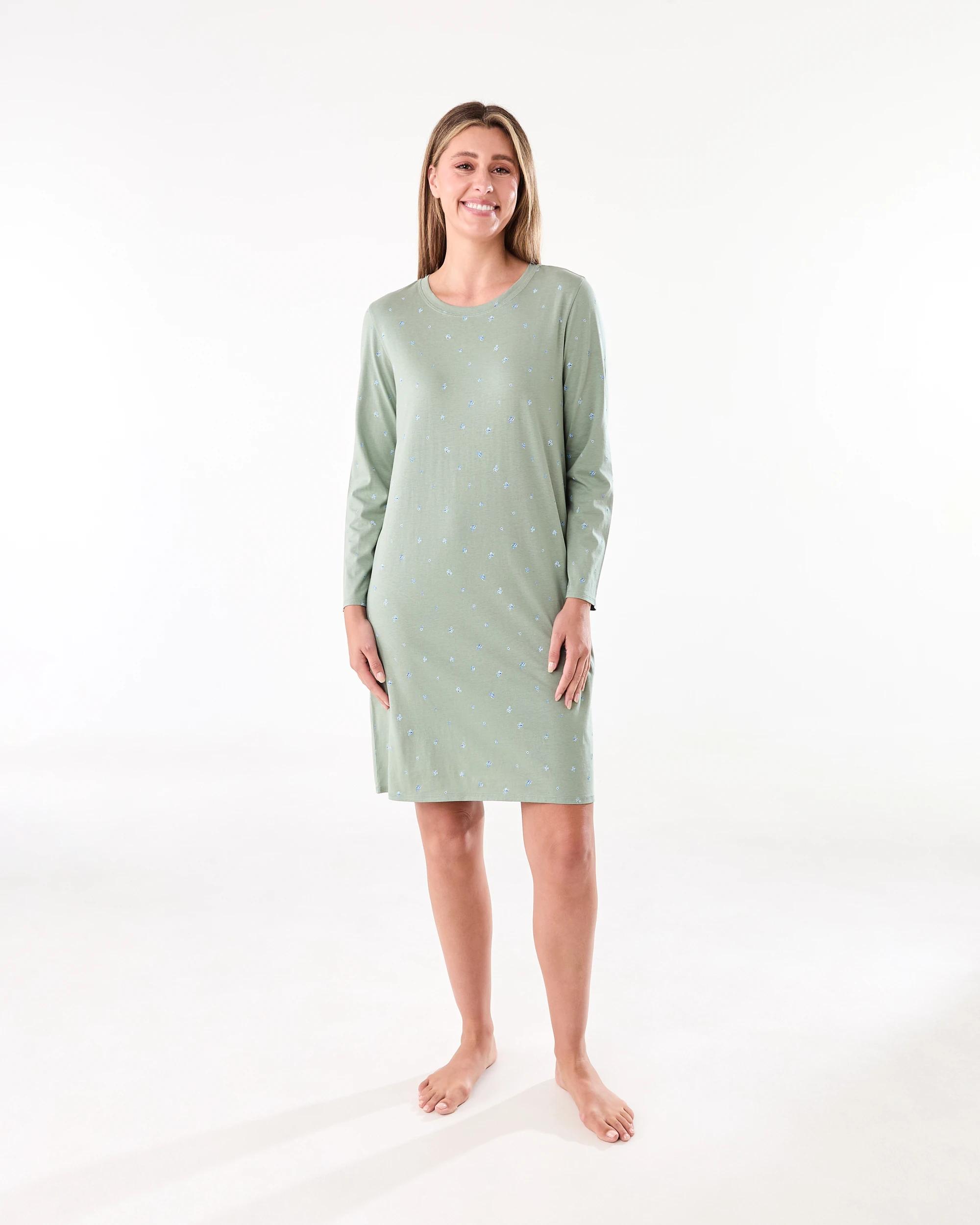 8 Cotton Long Sleeve Print Knit Nightie Diy Frl Gn, 8 of 8