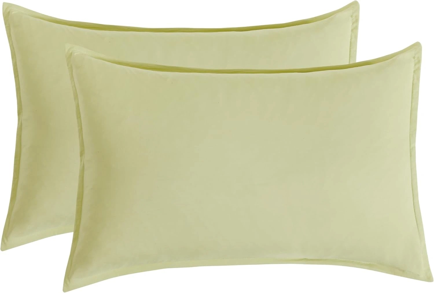 5 CleverPolly 100% Vintage Washed Microfibre Fitted Sheet Set - Lemon - Double Bed, 5 of 5