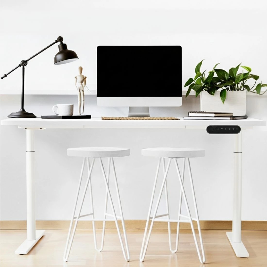 5 Artiss Standing Desk Motorised Electric Dual Motor 140CM - White, 5 of 5